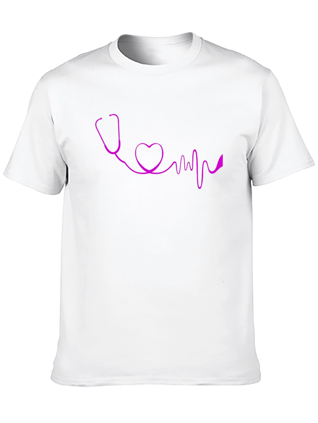 Stethoscope Heartbeat Graphic T-Shirt - Stylish Medical Apparel