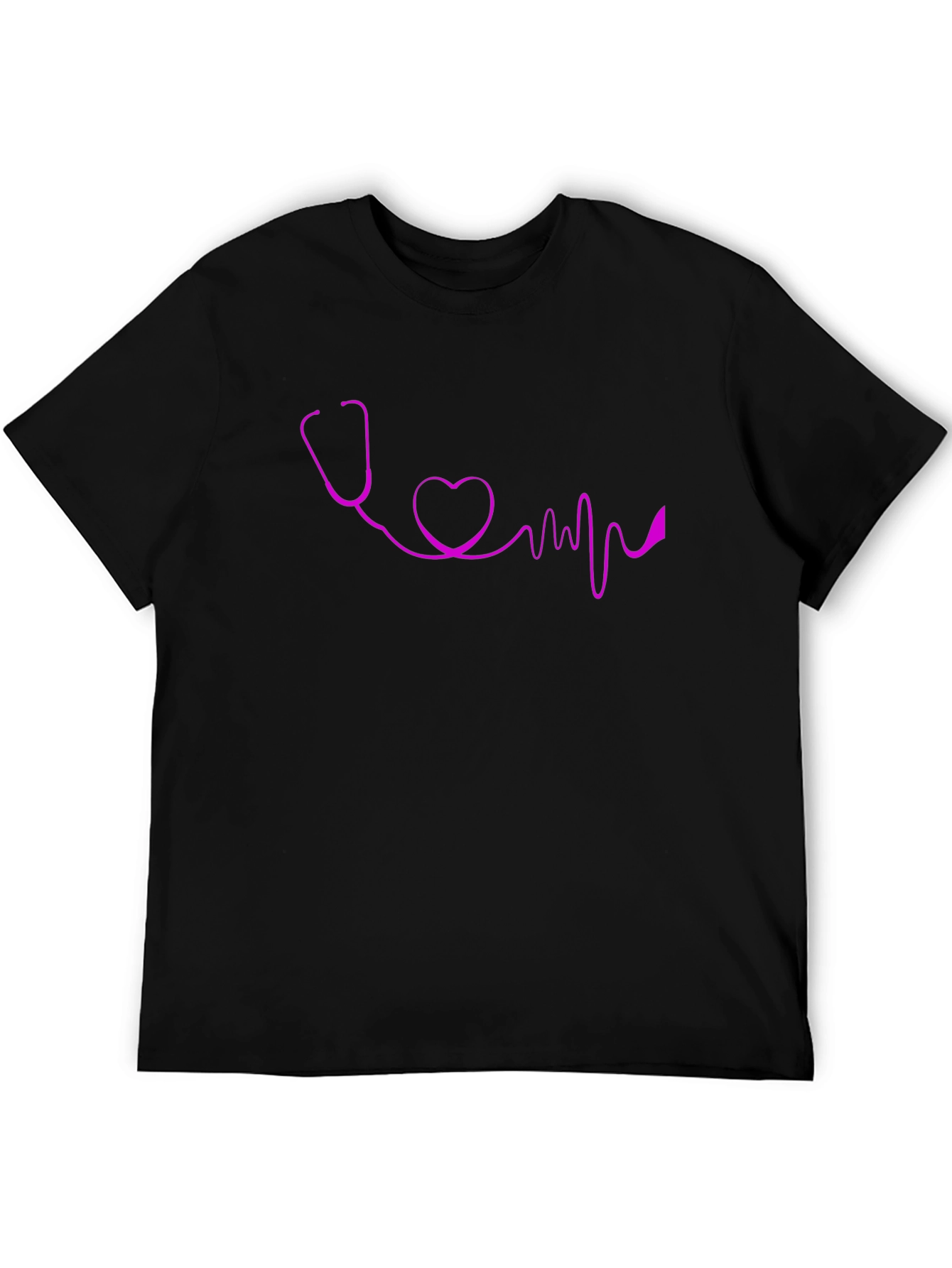 Stethoscope Heartbeat Graphic T-Shirt - Stylish Medical Apparel