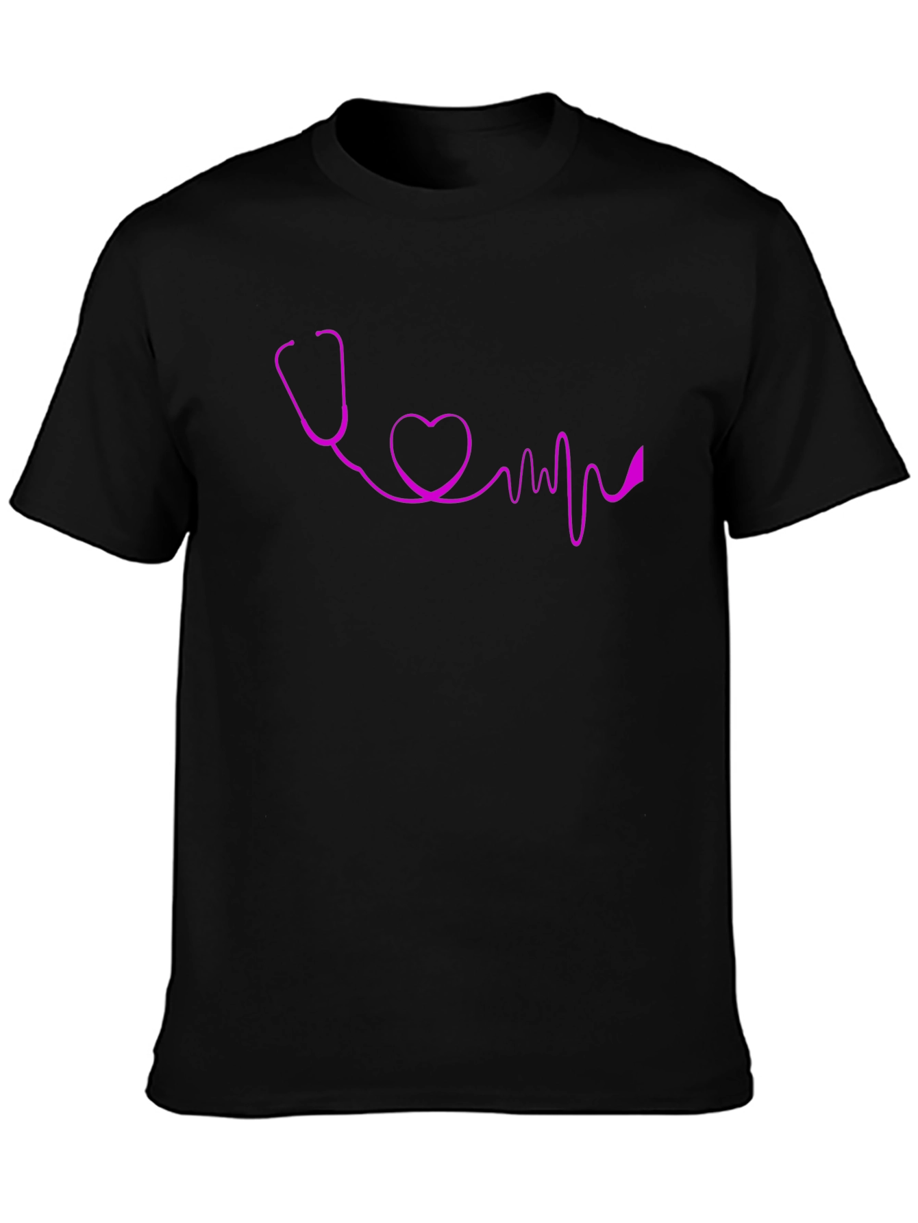 Stethoscope Heartbeat Graphic T-Shirt - Stylish Medical Apparel