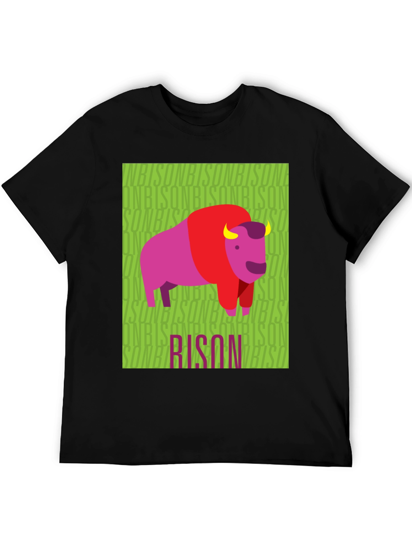 Bison Graphic Tee - Quirky Animal Print Shirt