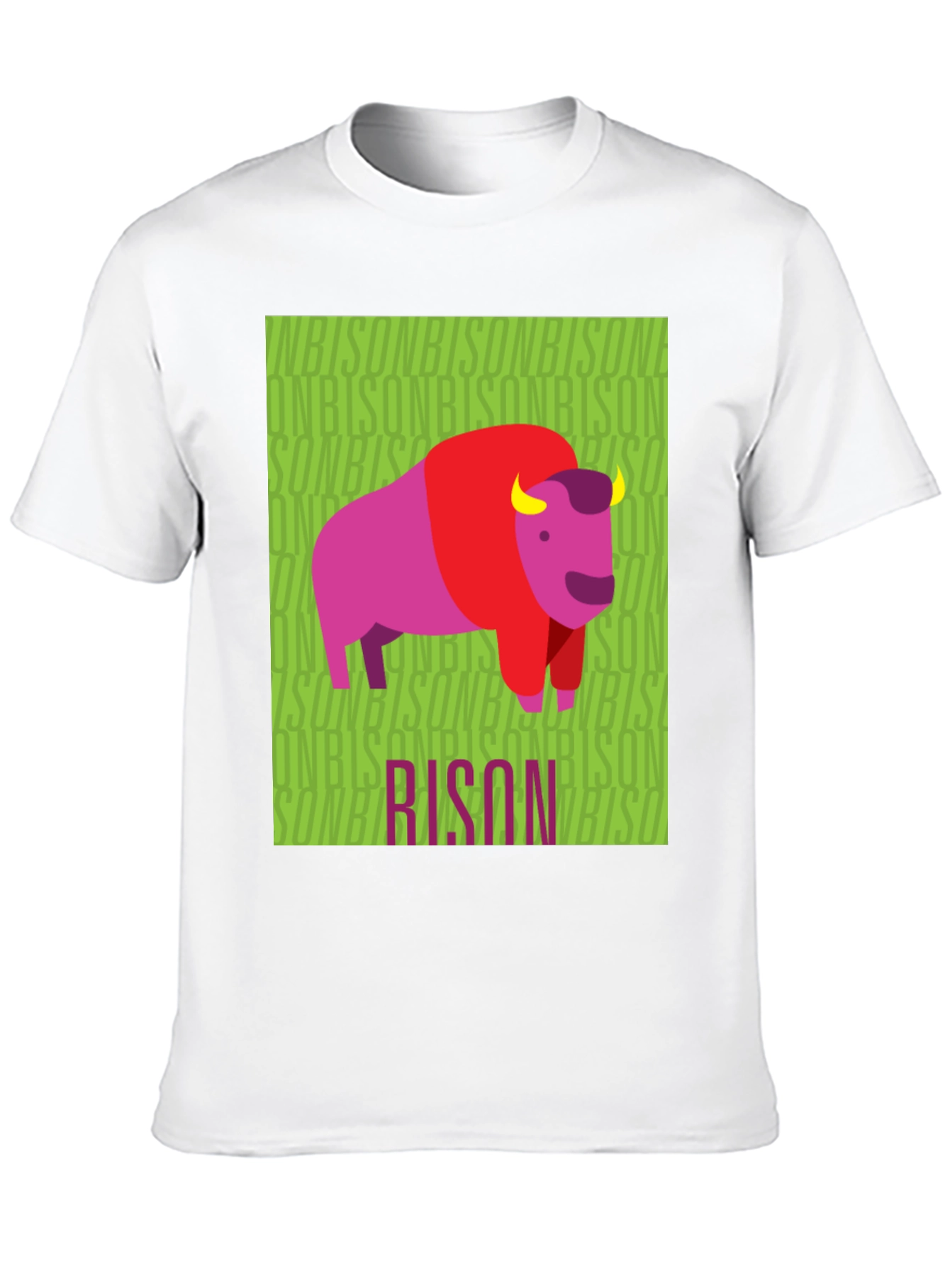Bison Graphic Tee - Quirky Animal Print Shirt
