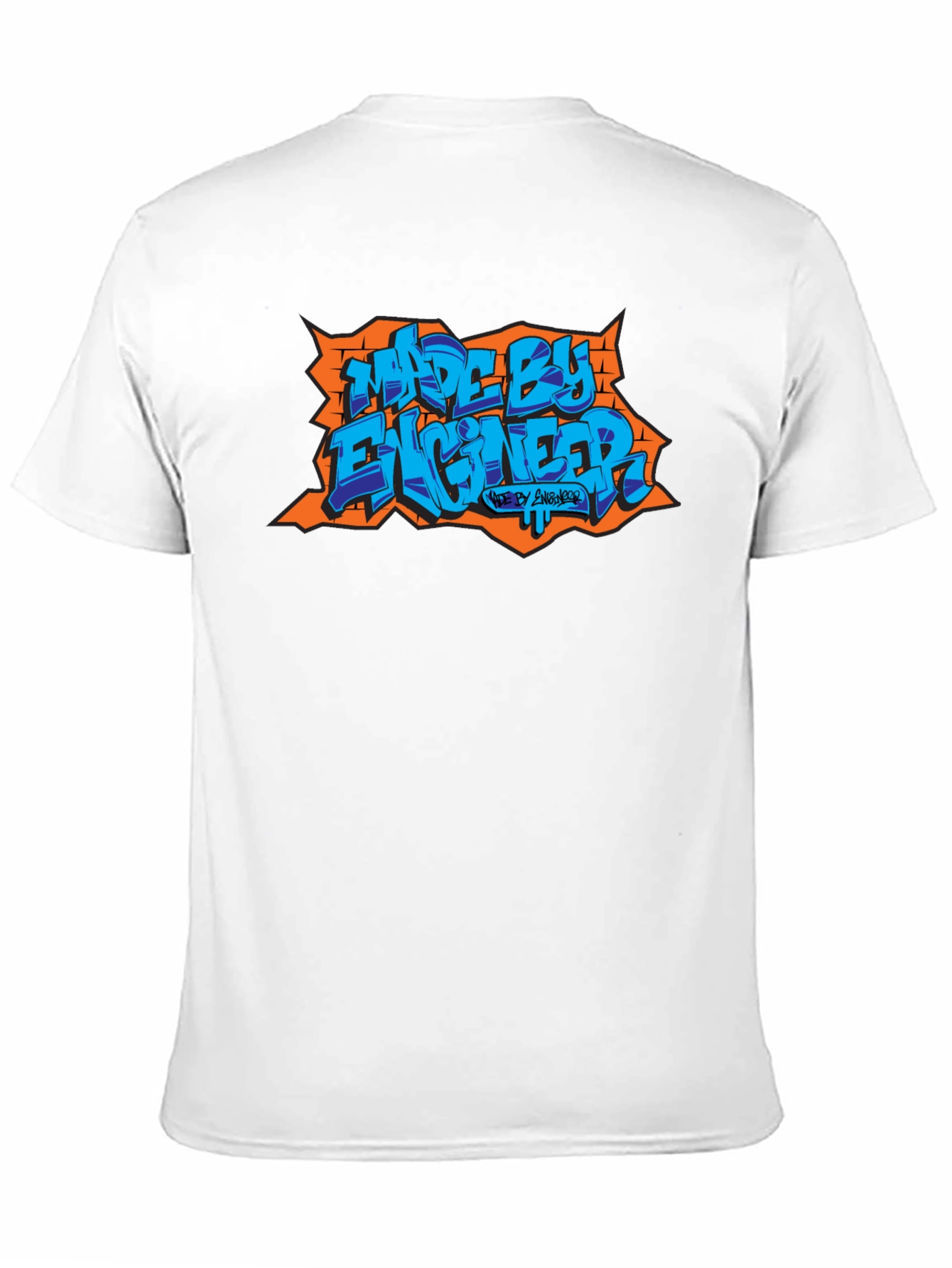 Made By Engineer Graphic T-Shirt - Cool Designer Tee