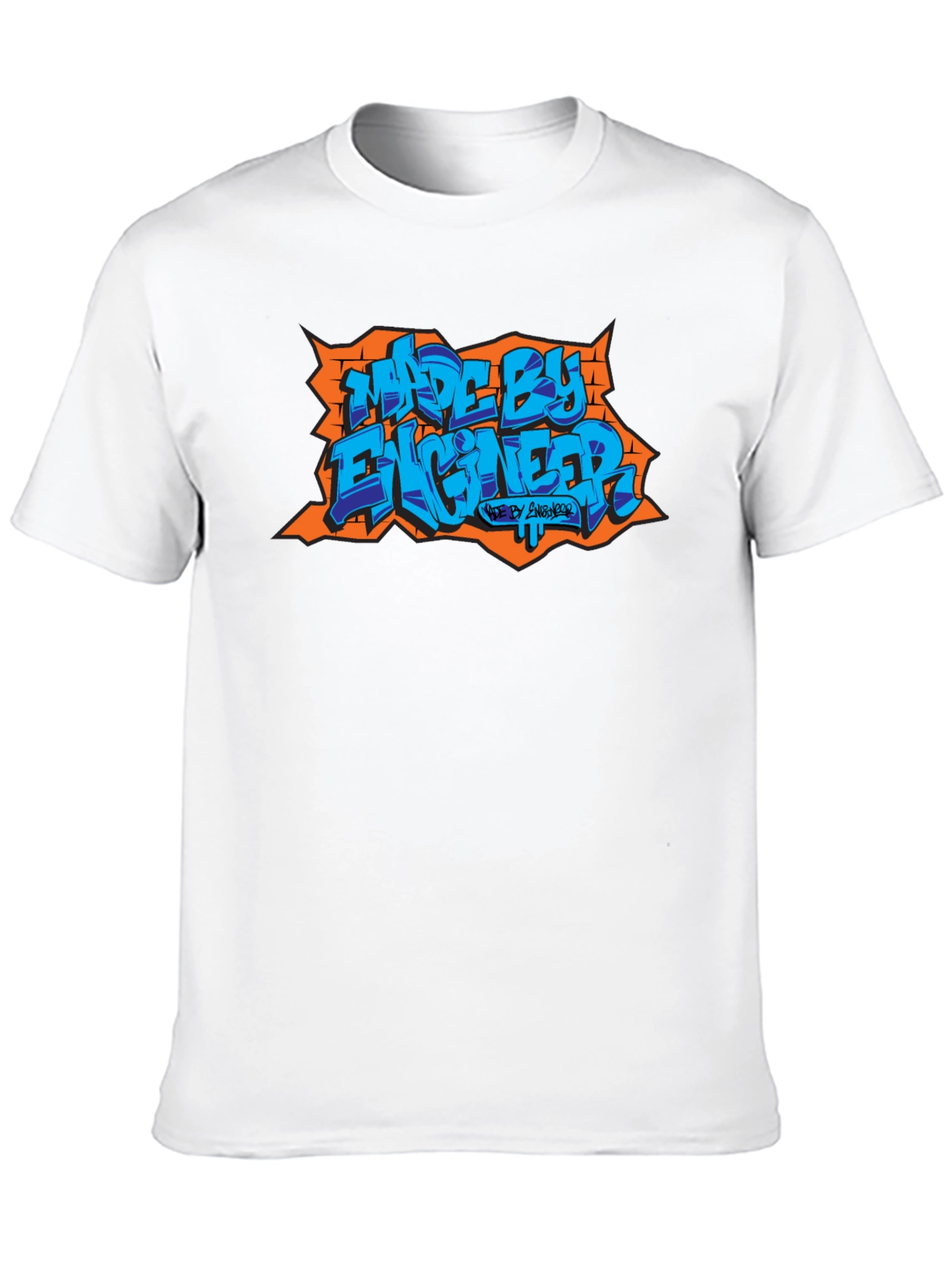 Made By Engineer Graphic T-Shirt - Cool Designer Tee