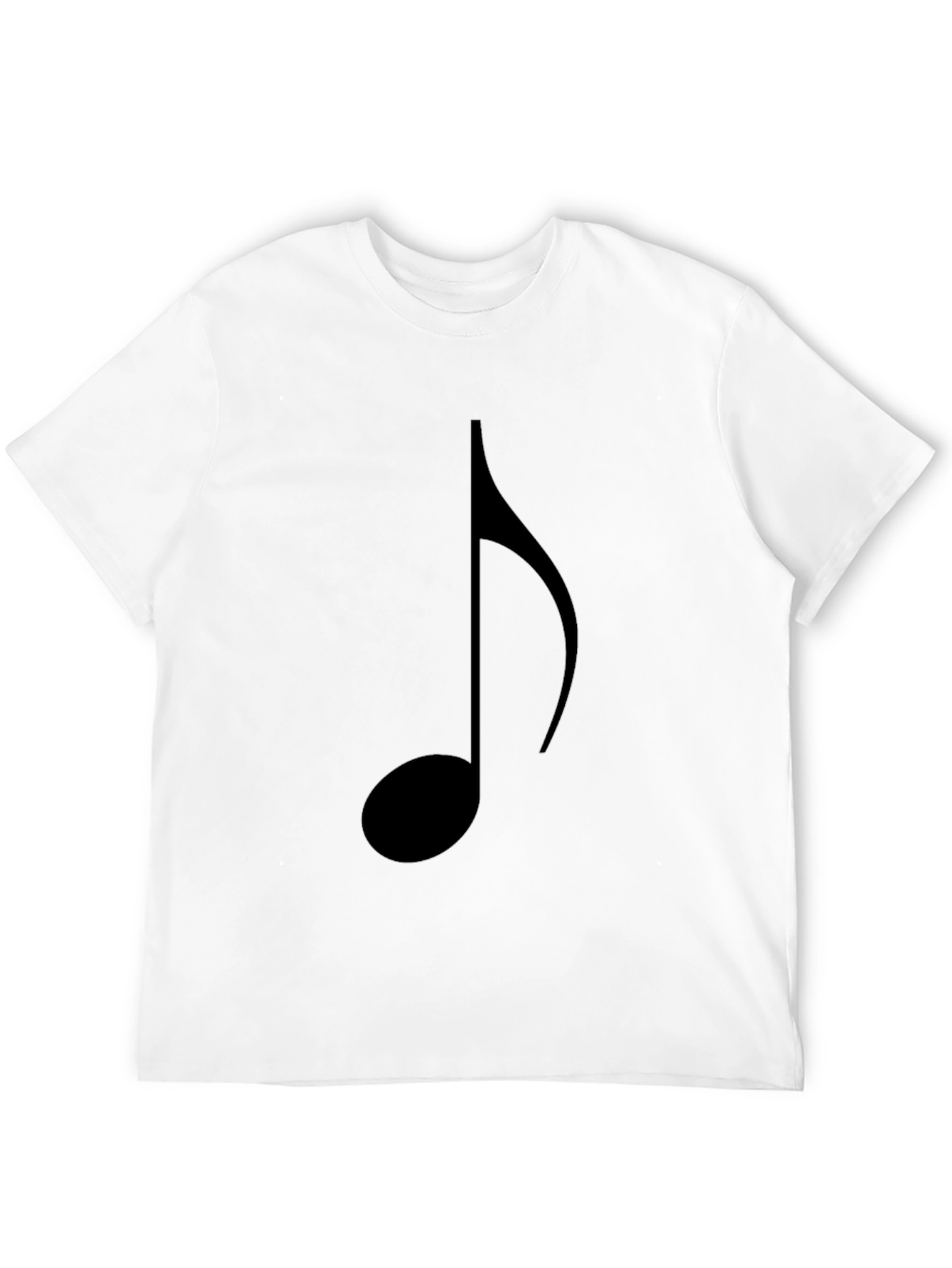 Music Note Graphic Tee - Black Cotton T-Shirt