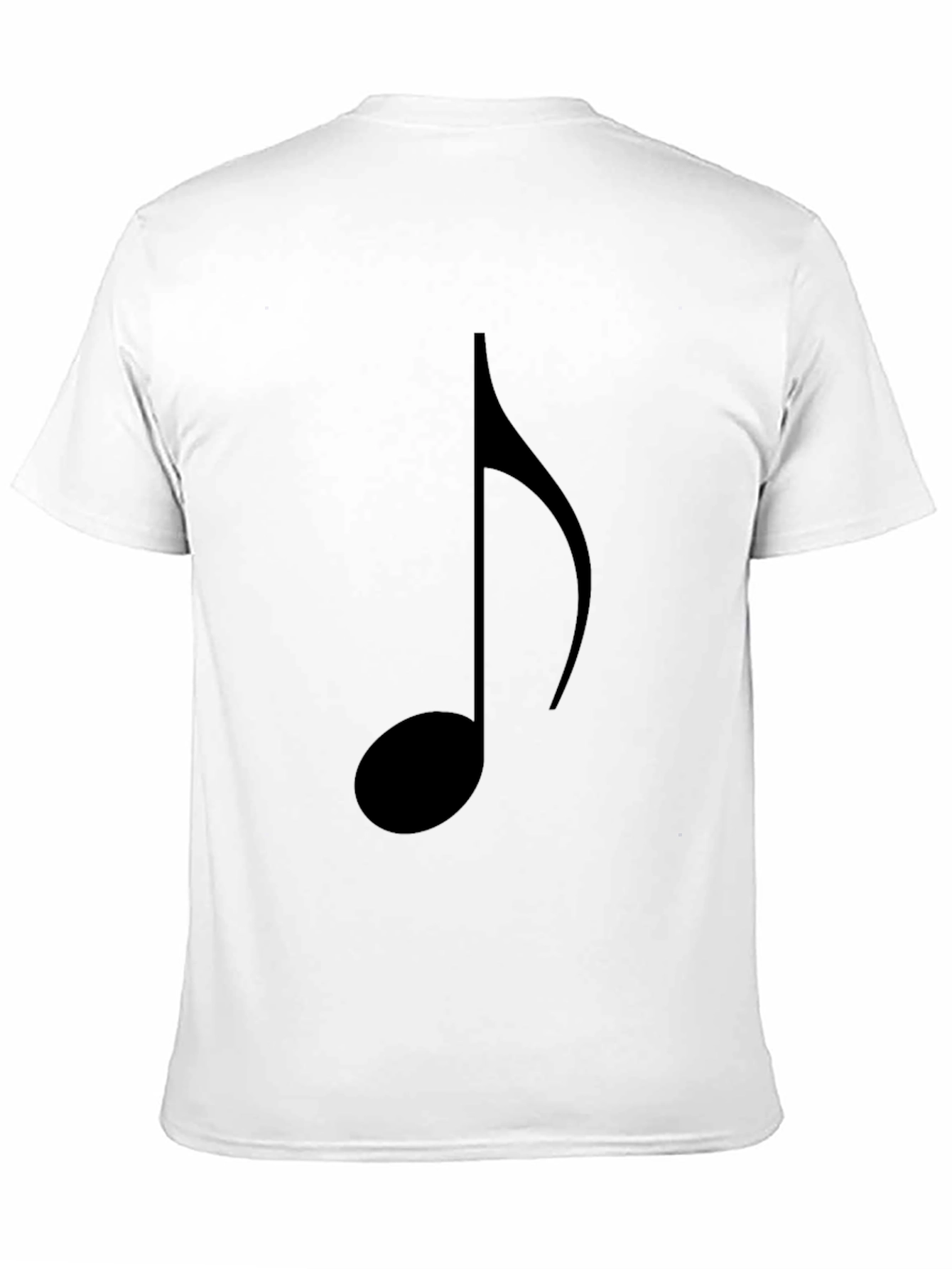 Music Note Graphic Tee - Black Cotton T-Shirt