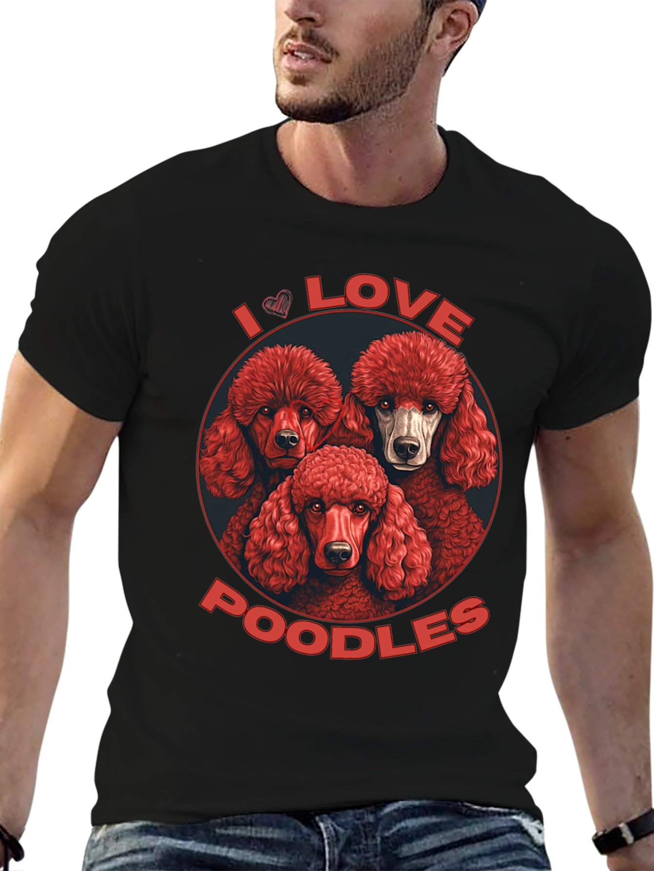 I Love Poodles Graphic T-Shirt