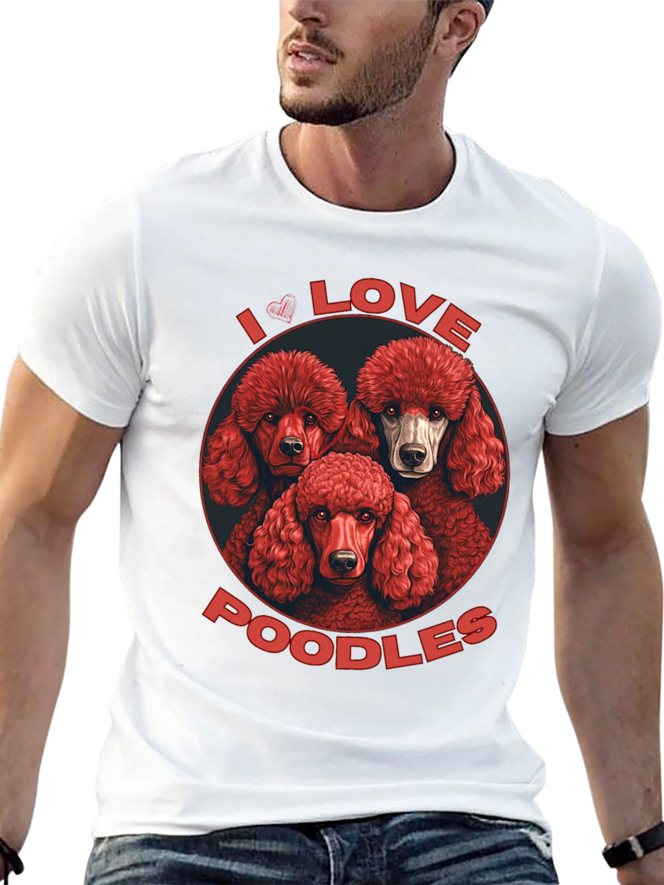 I Love Poodles Graphic T-Shirt