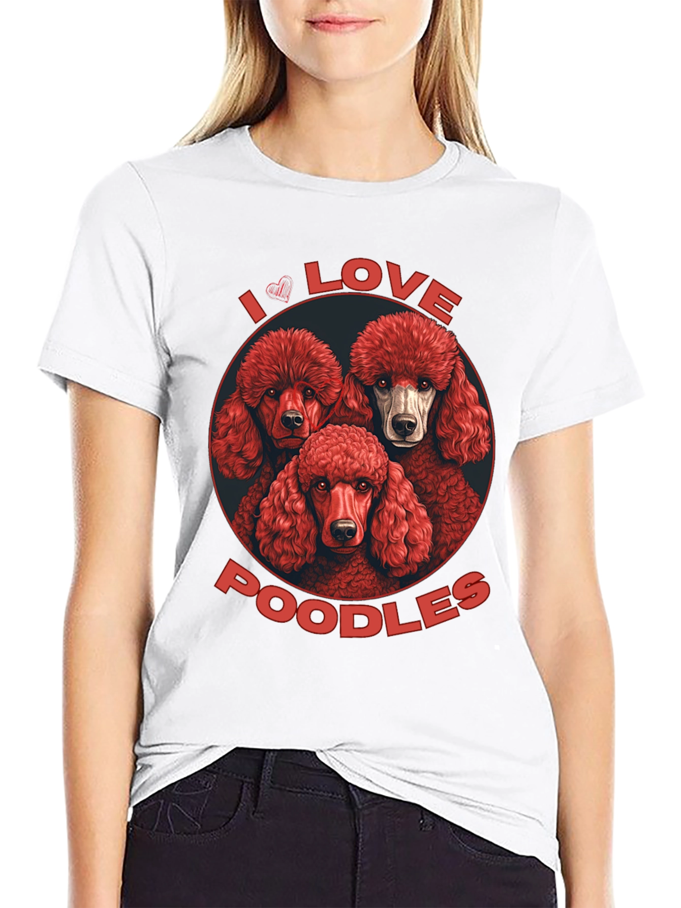 I Love Poodles Graphic T-Shirt