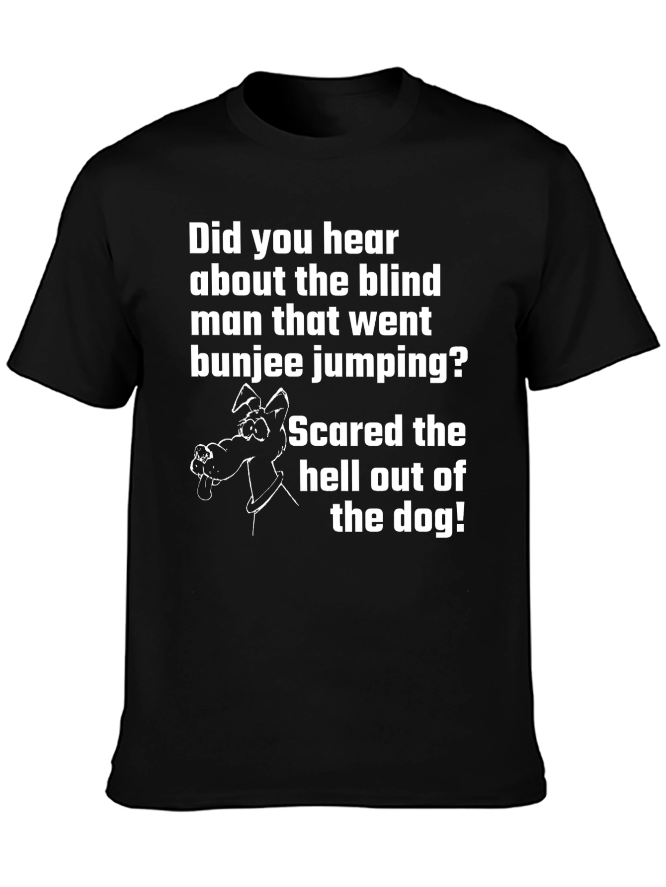 Funny Blind Bungee Jumper Dog T-Shirt