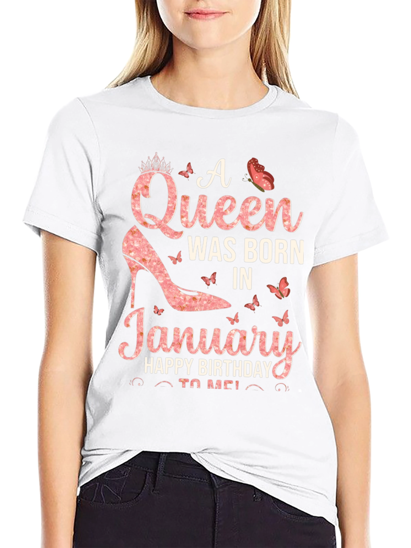 A Queen Was Born In January T-Shirt