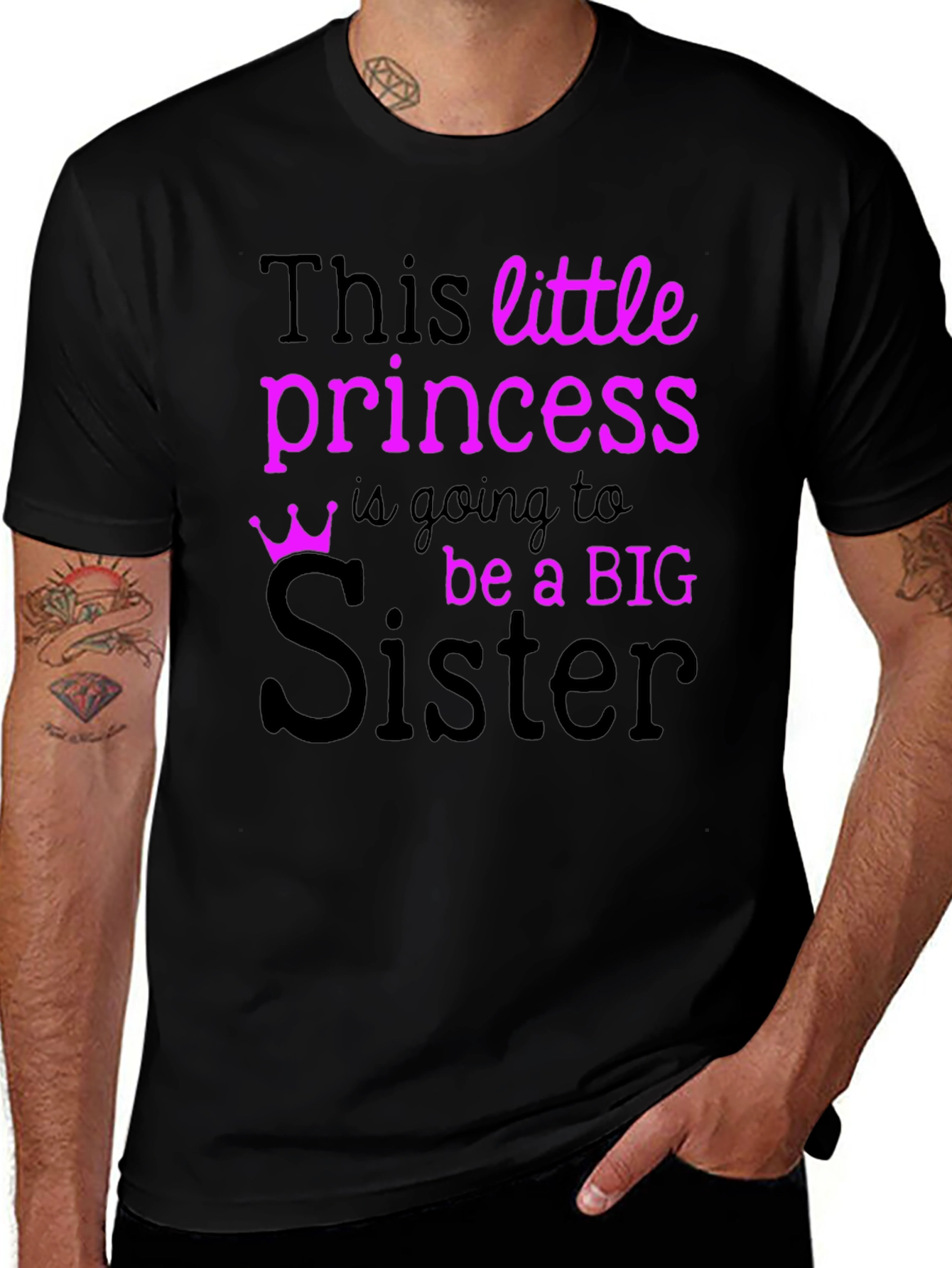 Big Sister To Be T-Shirt - Princess Announcement
