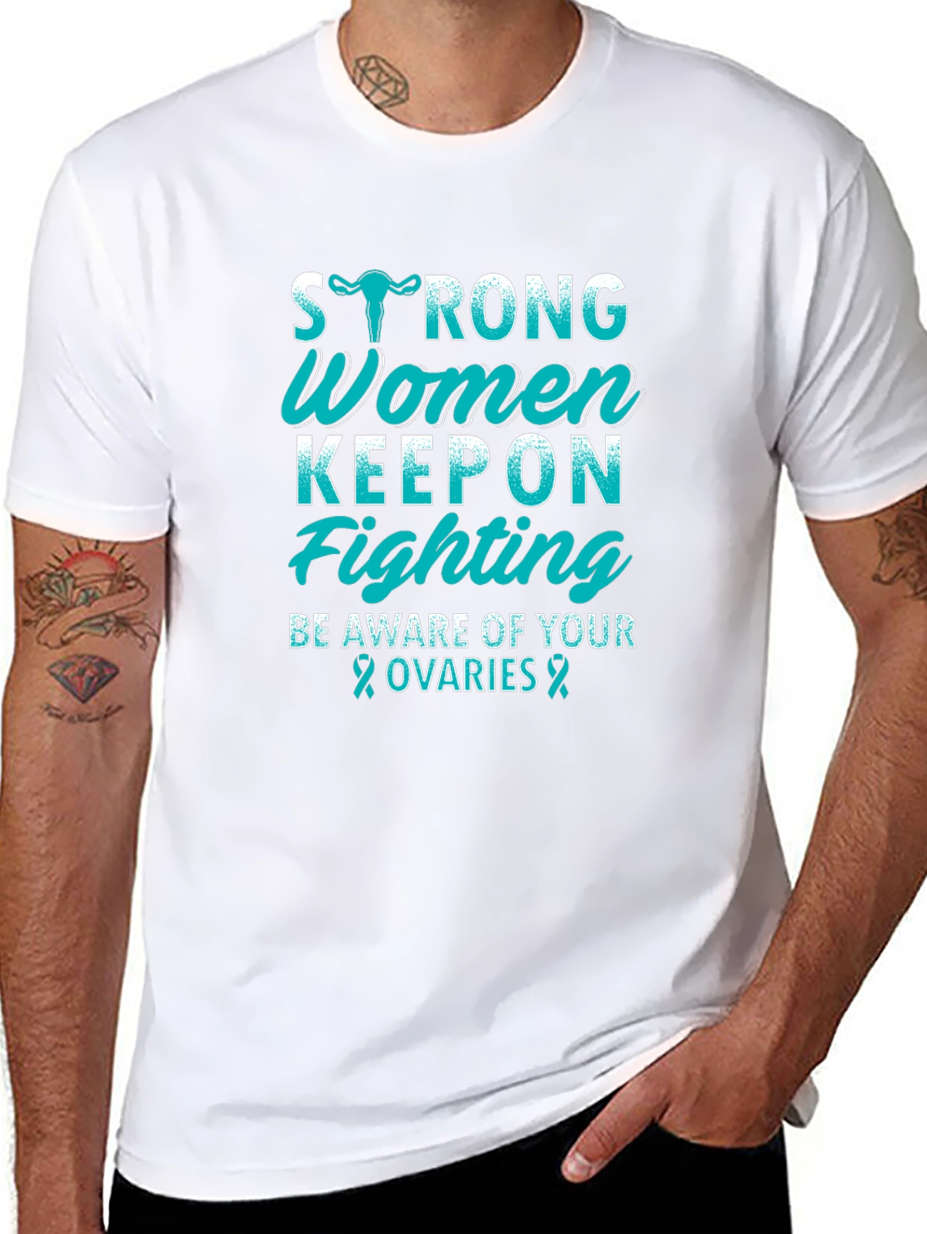 Strong Women Keep On Fighting Awareness T-Shirt