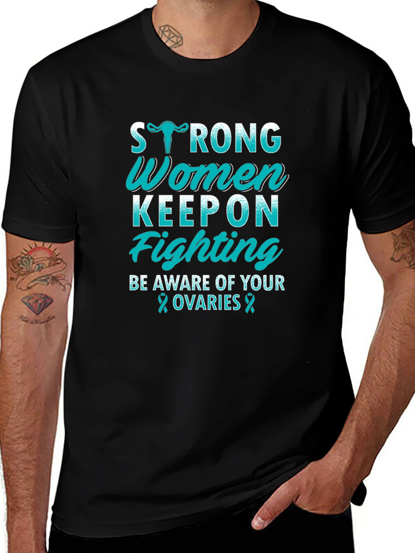 Strong Women Keep On Fighting Awareness T-Shirt