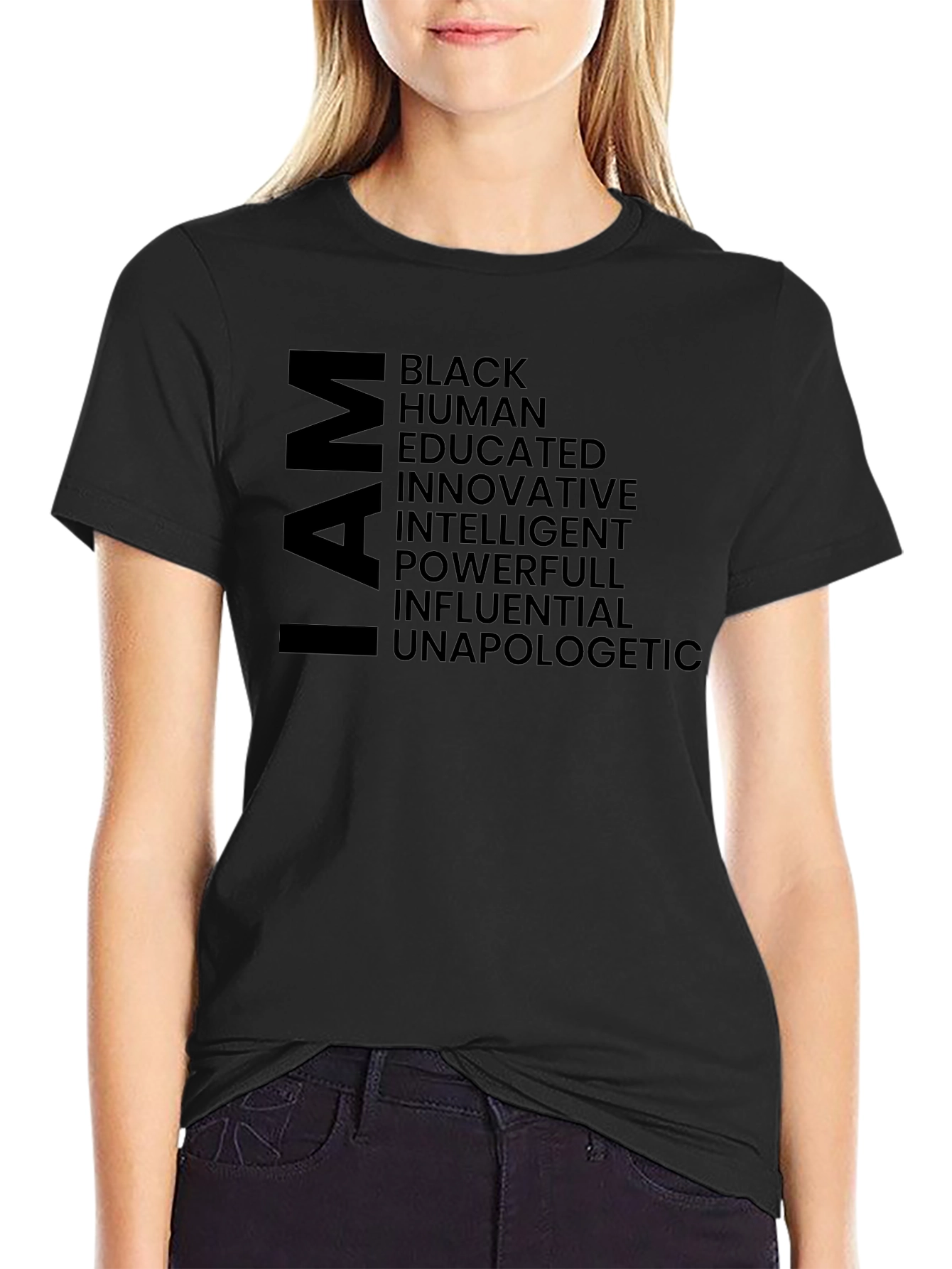 I AM T-Shirt Black Empowerment Tee