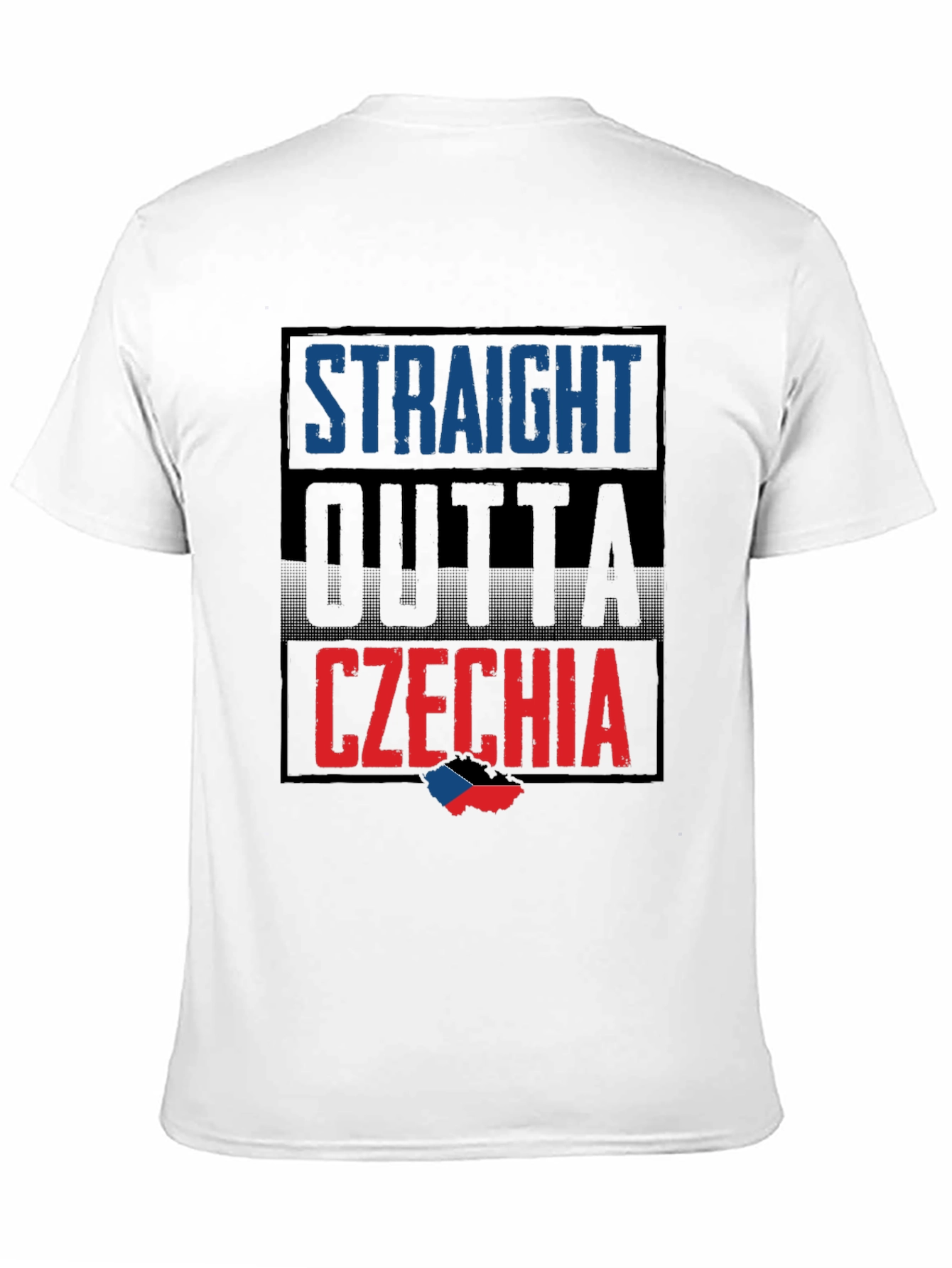 Straight Outta Czechia T-Shirt - Black Crew Neck