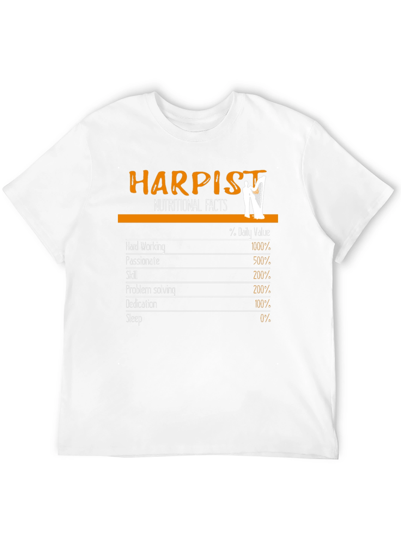 Harpist Nutritional Facts Graphic Tee