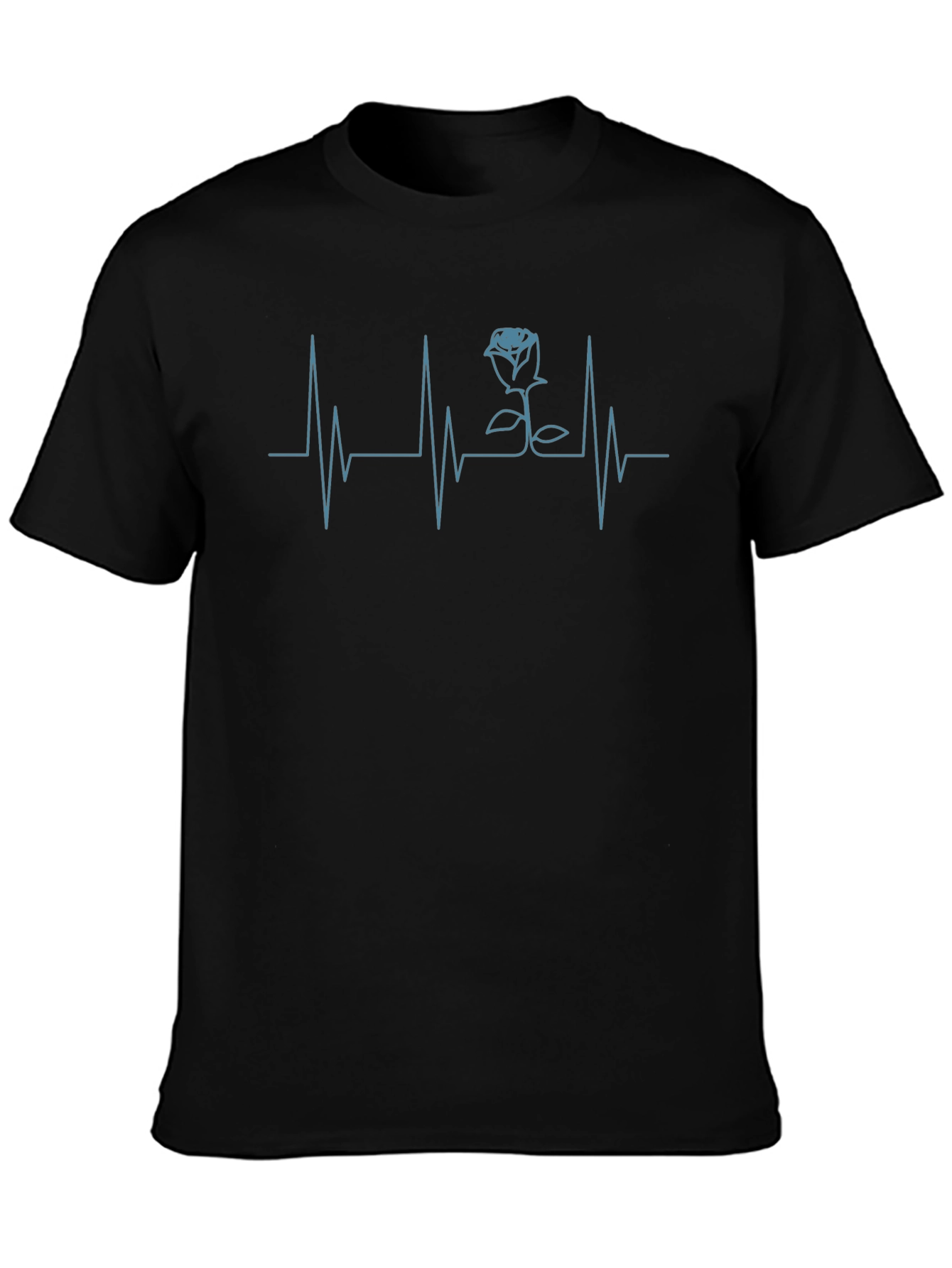 Rose Heartbeat Graphic Tee - Stylish Casual Wear