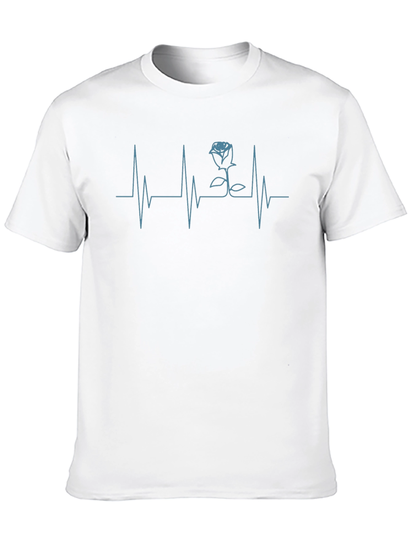 Rose Heartbeat Graphic Tee - Stylish Casual Wear