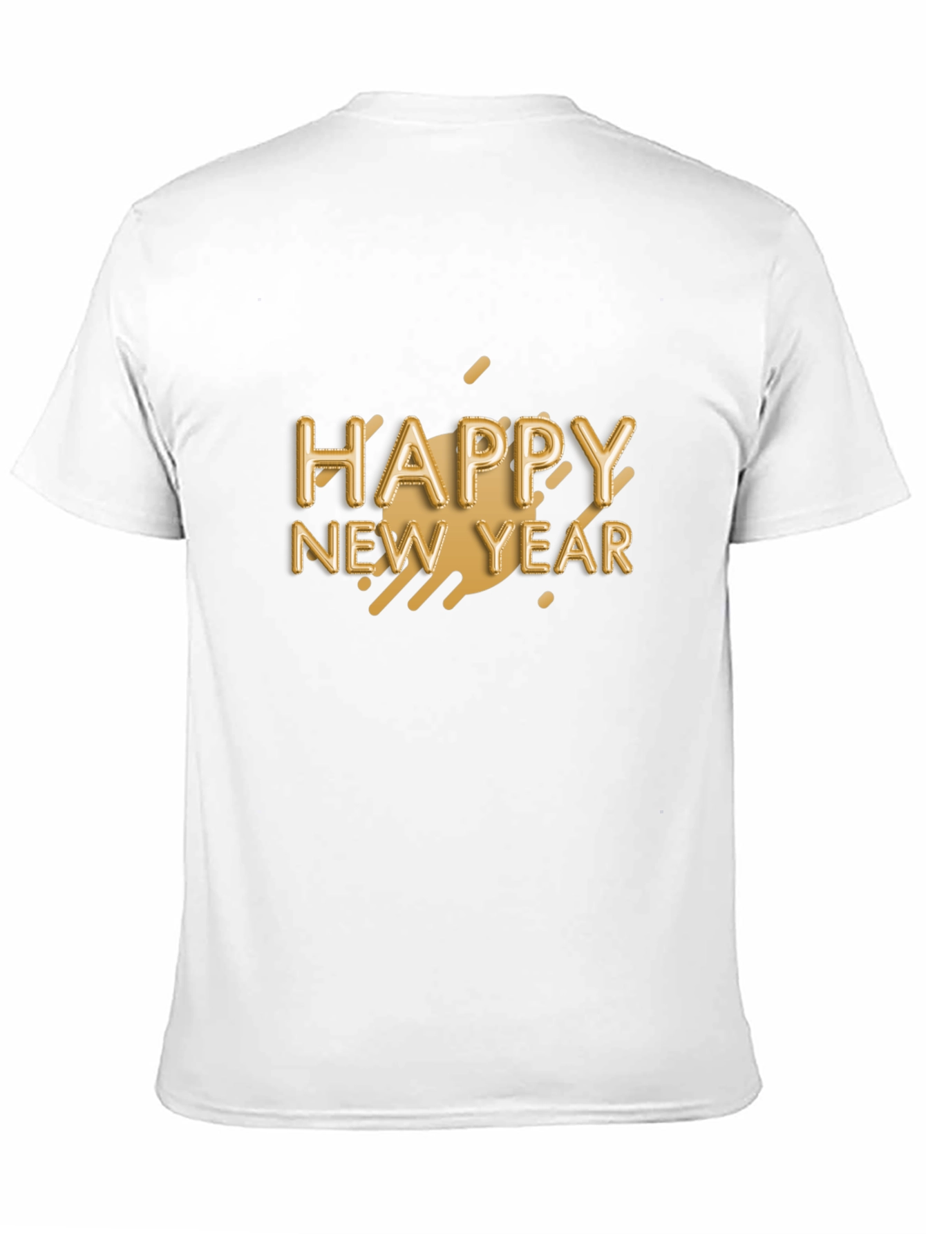 Happy New Year Graphic Black T-Shirt