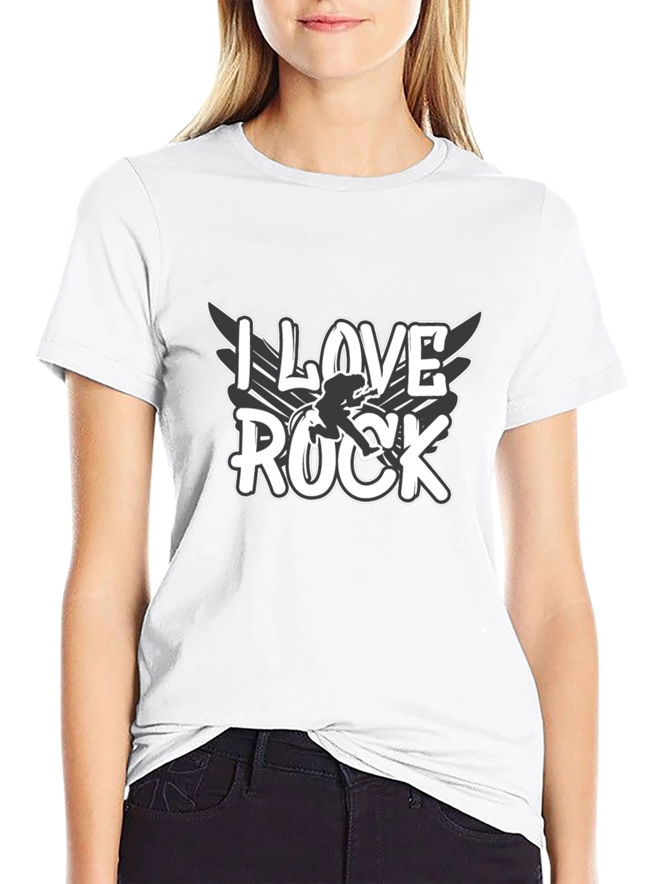 I Love Rock Music Graphic T-Shirt