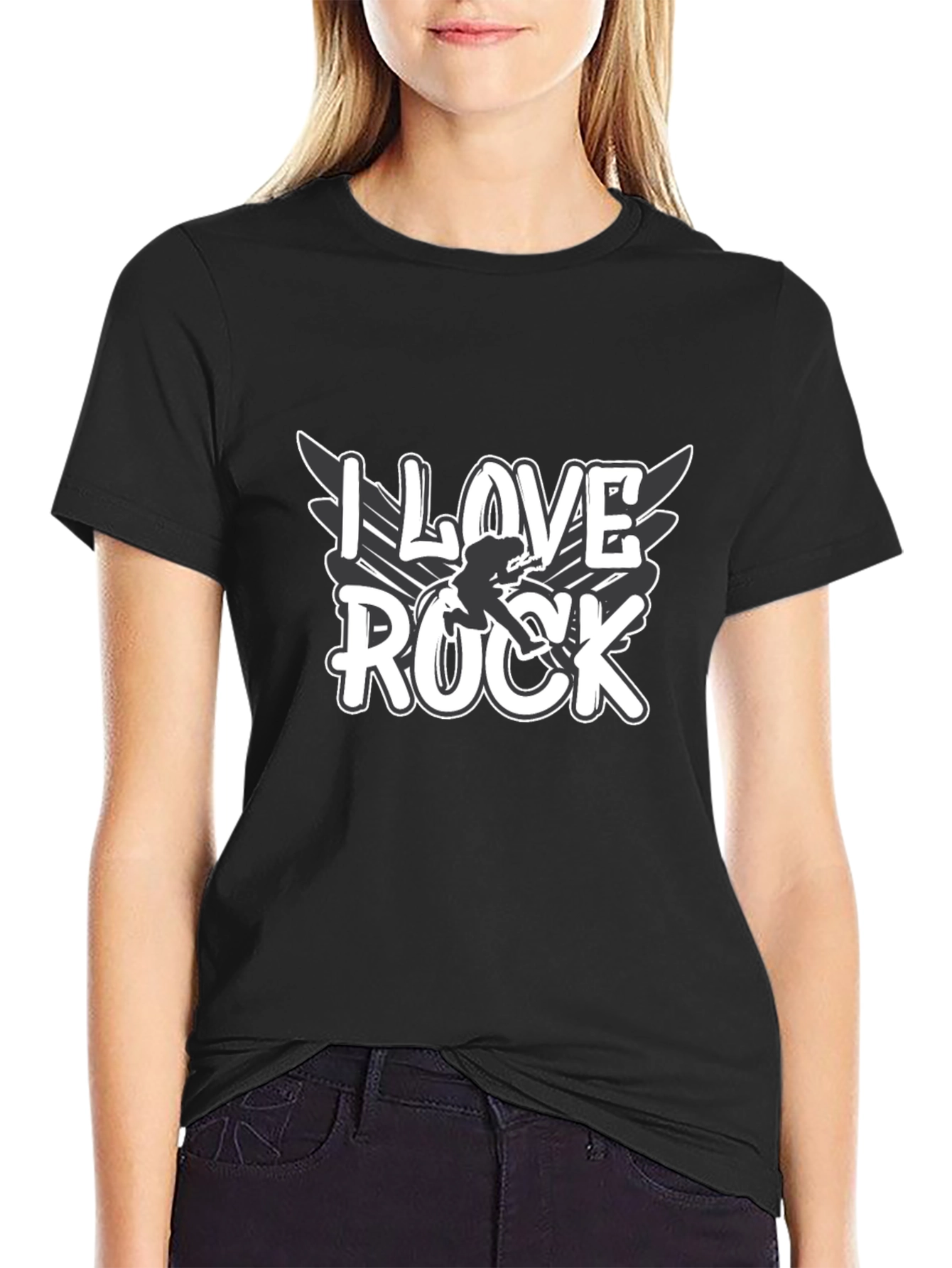 I Love Rock Music Graphic T-Shirt