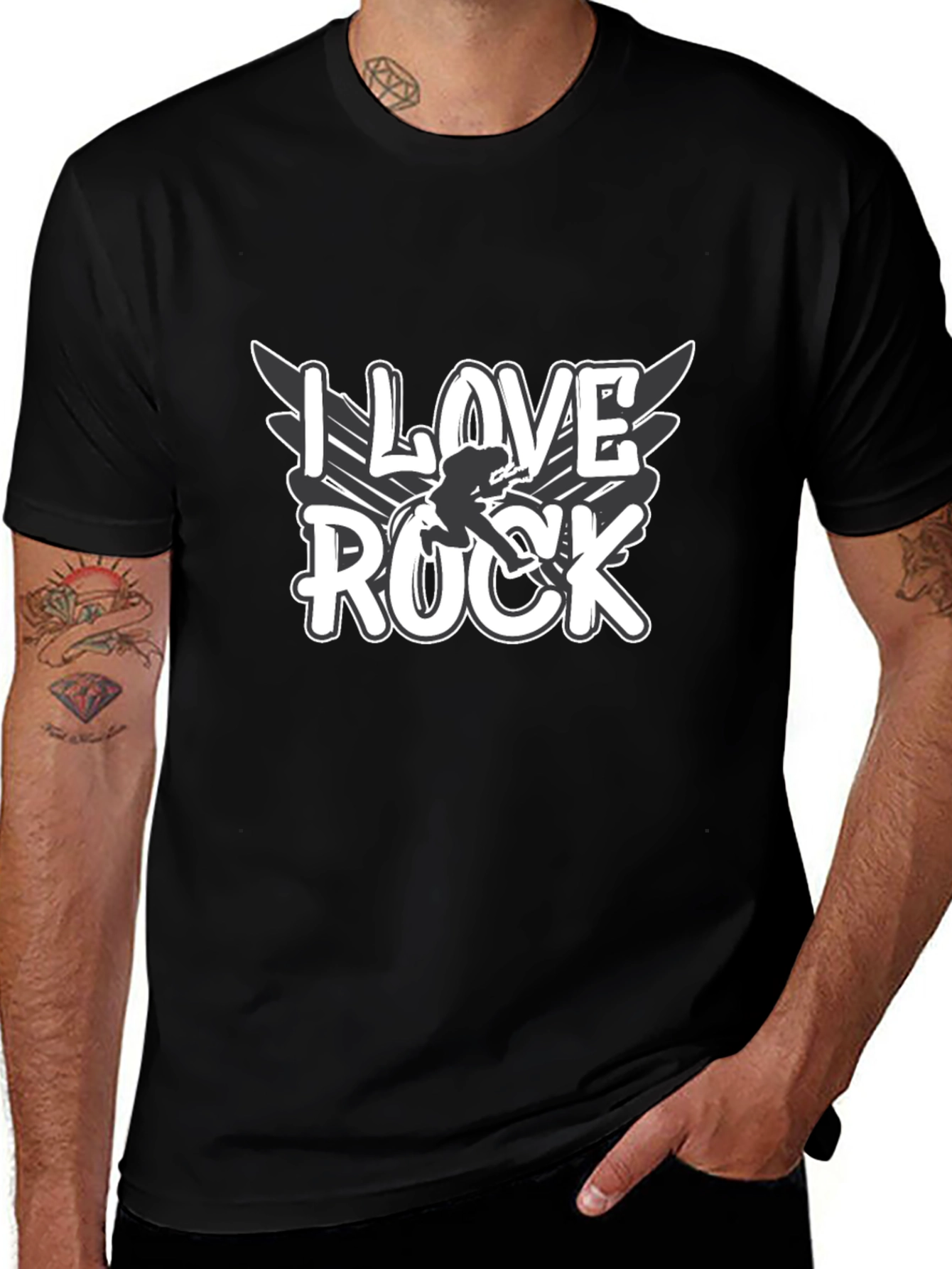 I Love Rock Music Graphic T-Shirt