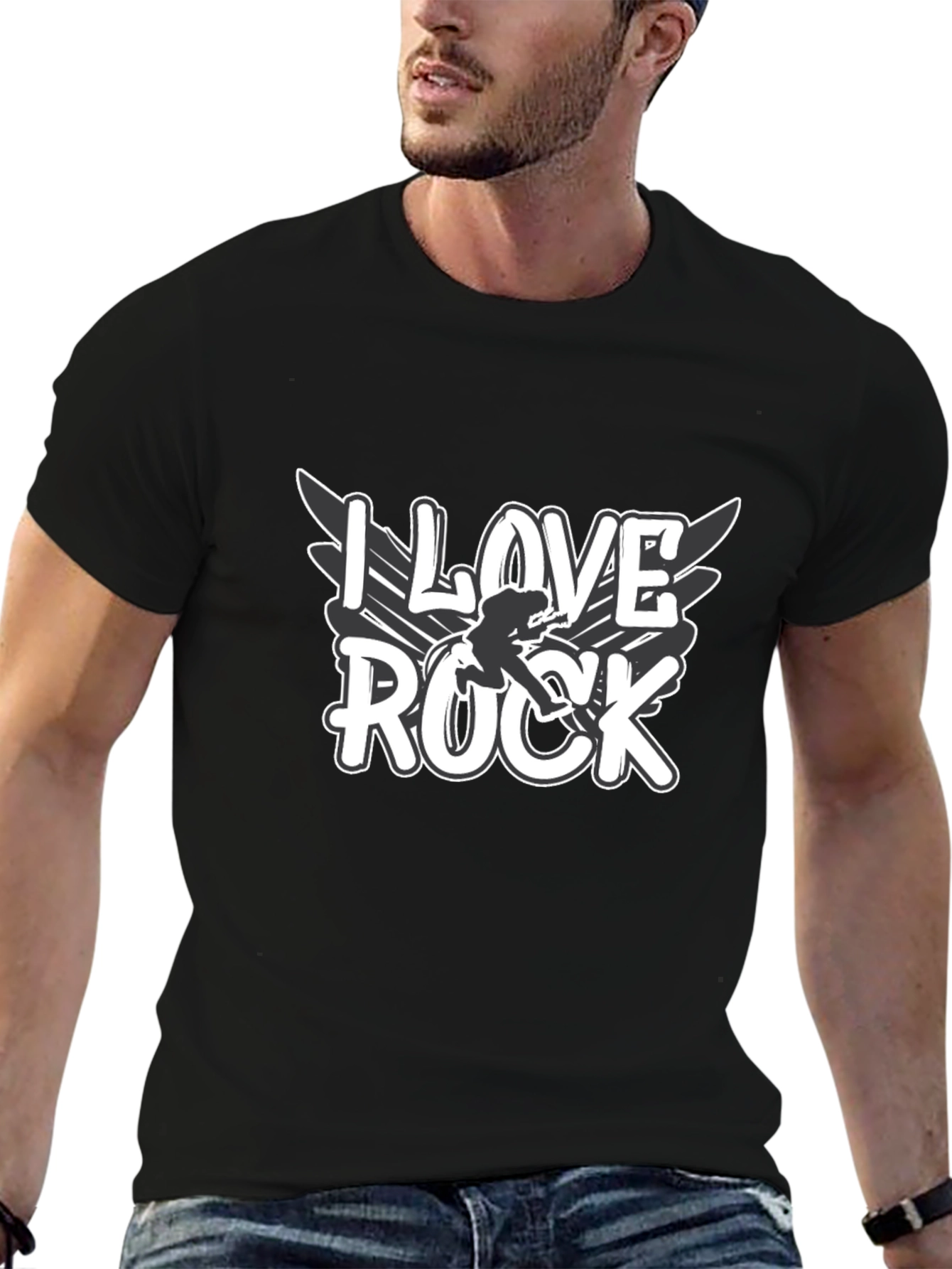 I Love Rock Music Graphic T-Shirt