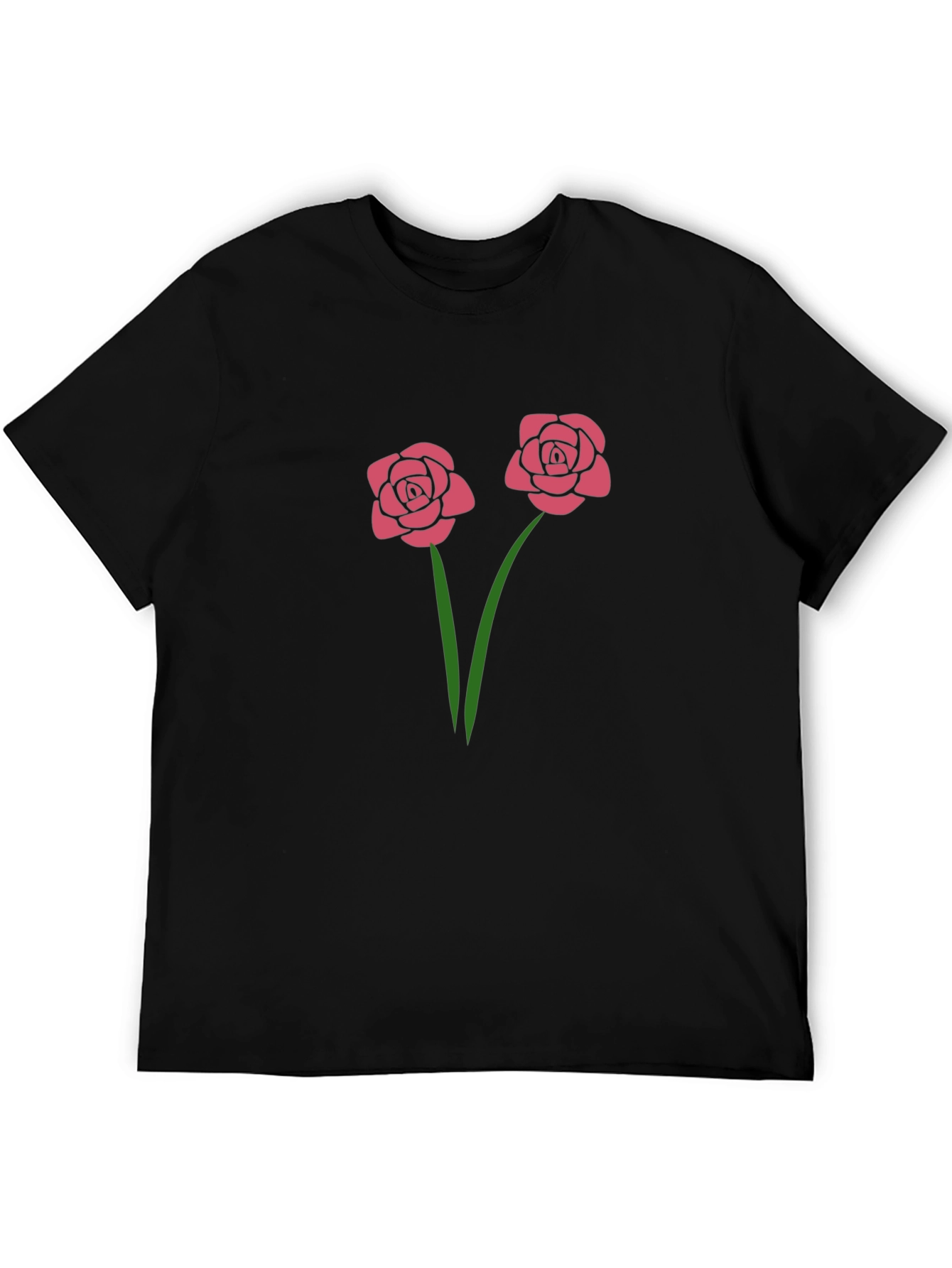 Floral Rose Graphic T-Shirt - Casual Style