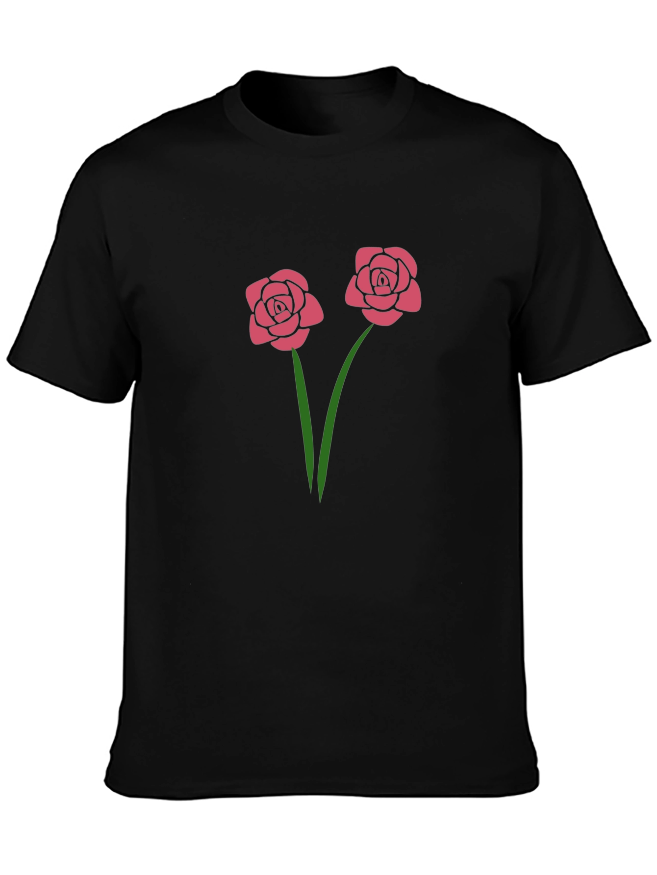 Floral Rose Graphic T-Shirt - Casual Style