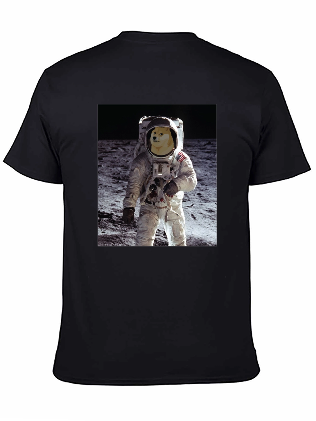 Doge Astronaut Black T-Shirt