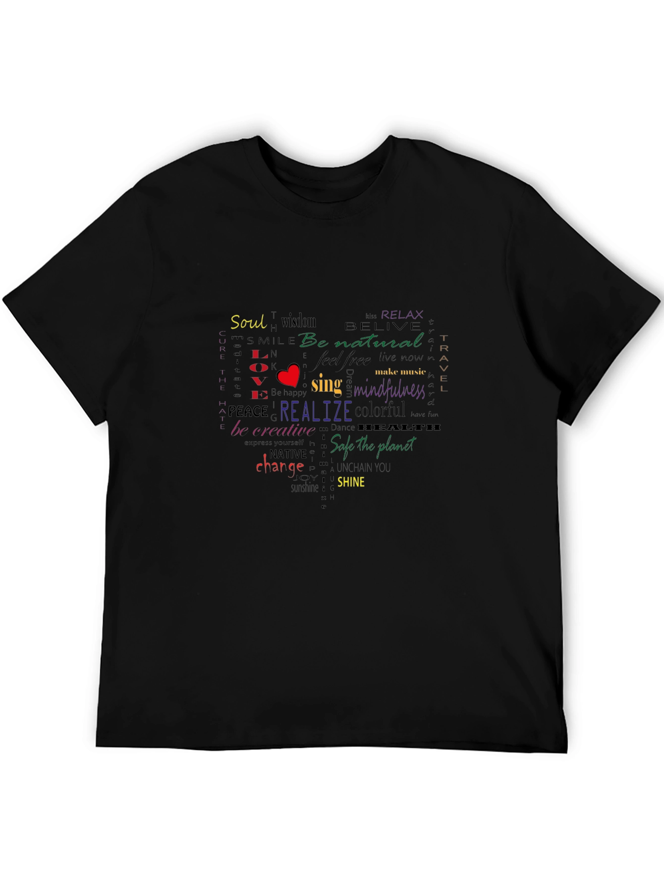 Heart Word Art Graphic T-Shirt