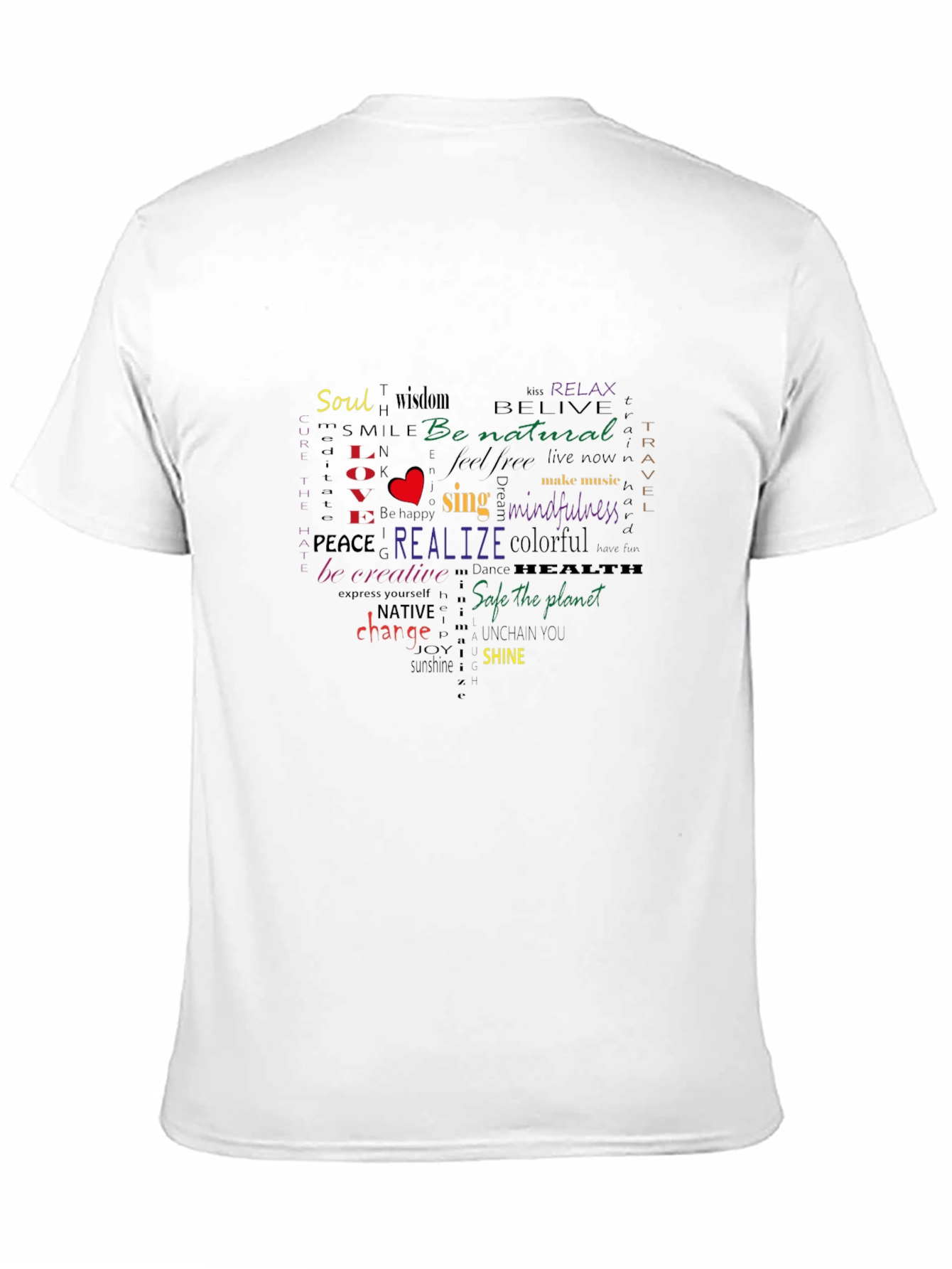 Heart Word Art Graphic T-Shirt
