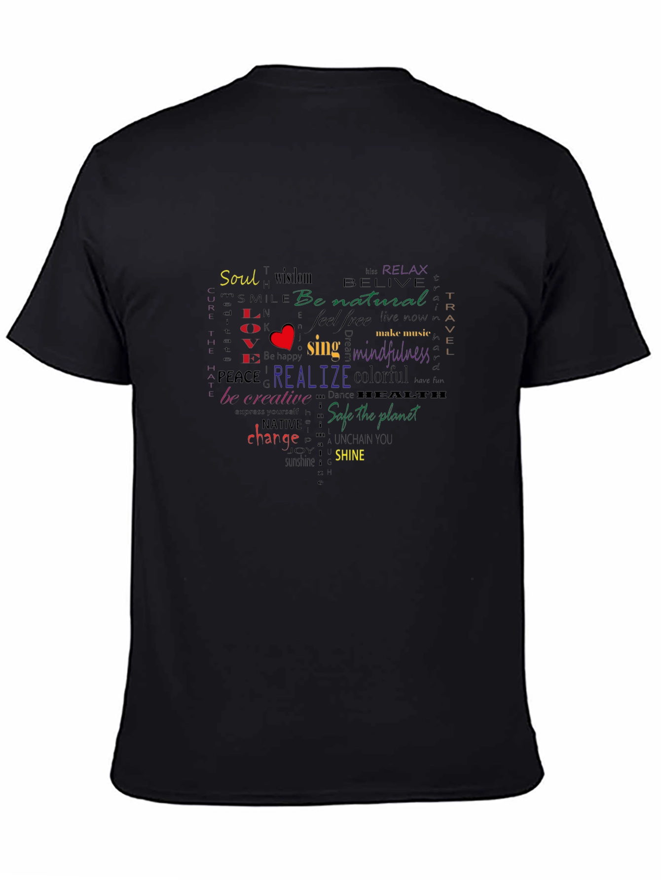 Heart Word Art Graphic T-Shirt