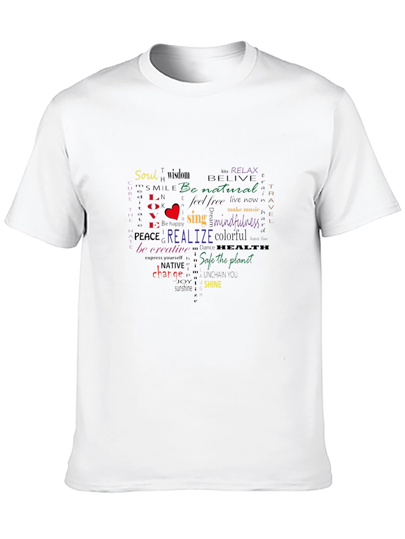 Heart Word Art Graphic T-Shirt