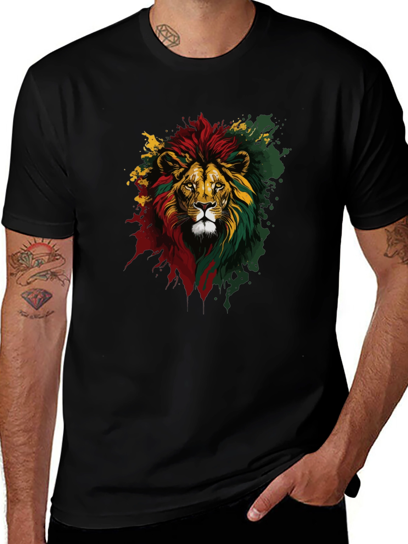 Rasta Lion Graphic Tee - Reggae Vibes