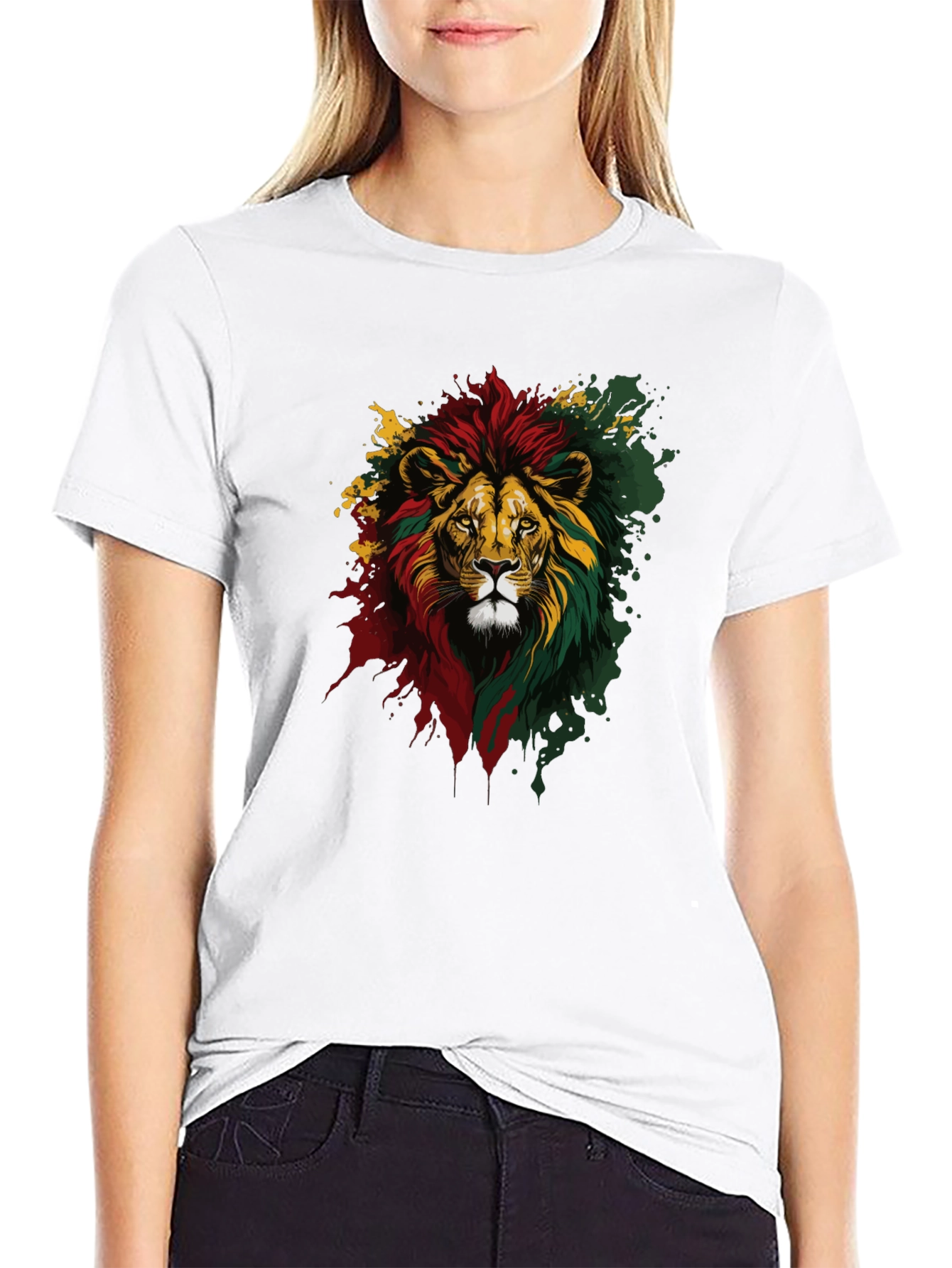 Rasta Lion Graphic Tee - Reggae Vibes