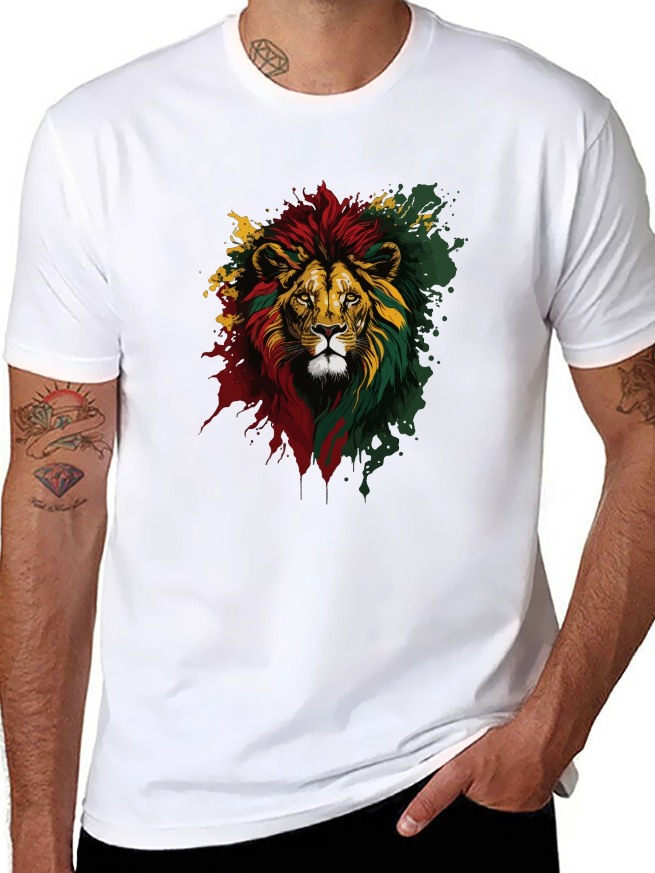 Rasta Lion Graphic Tee - Reggae Vibes