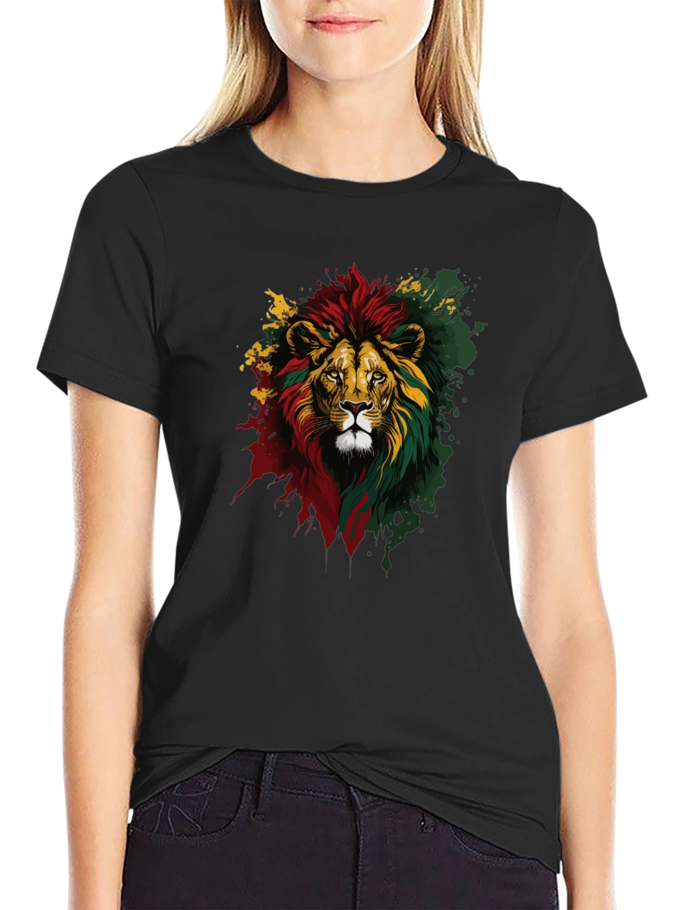 Rasta Lion Graphic Tee - Reggae Vibes