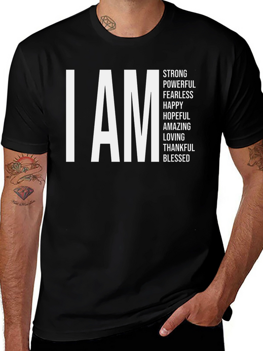 I AM Strong Black Graphic Tee