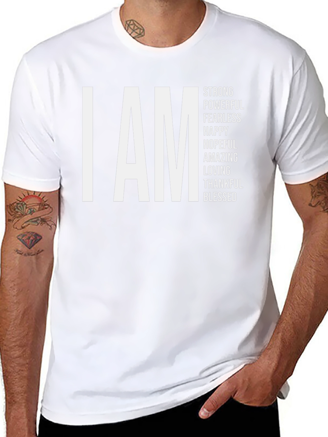 I AM Strong Black Graphic Tee