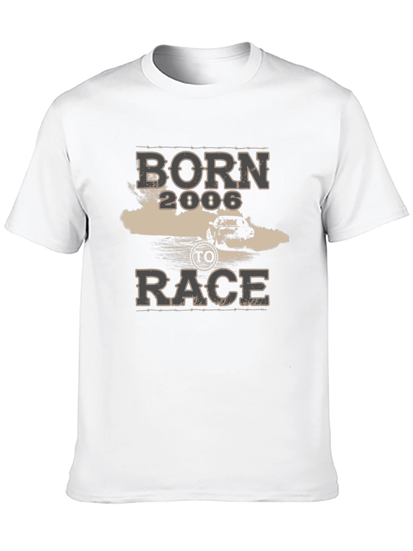 Born 2006 To Race Black Graphic Tee Shirt