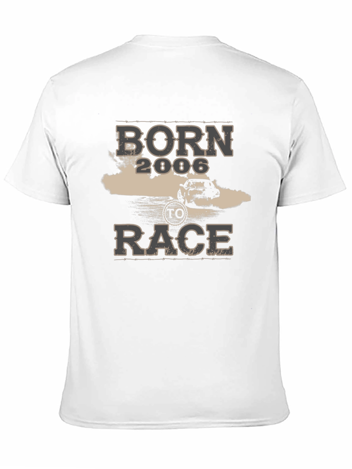 Born 2006 To Race Black Graphic Tee Shirt