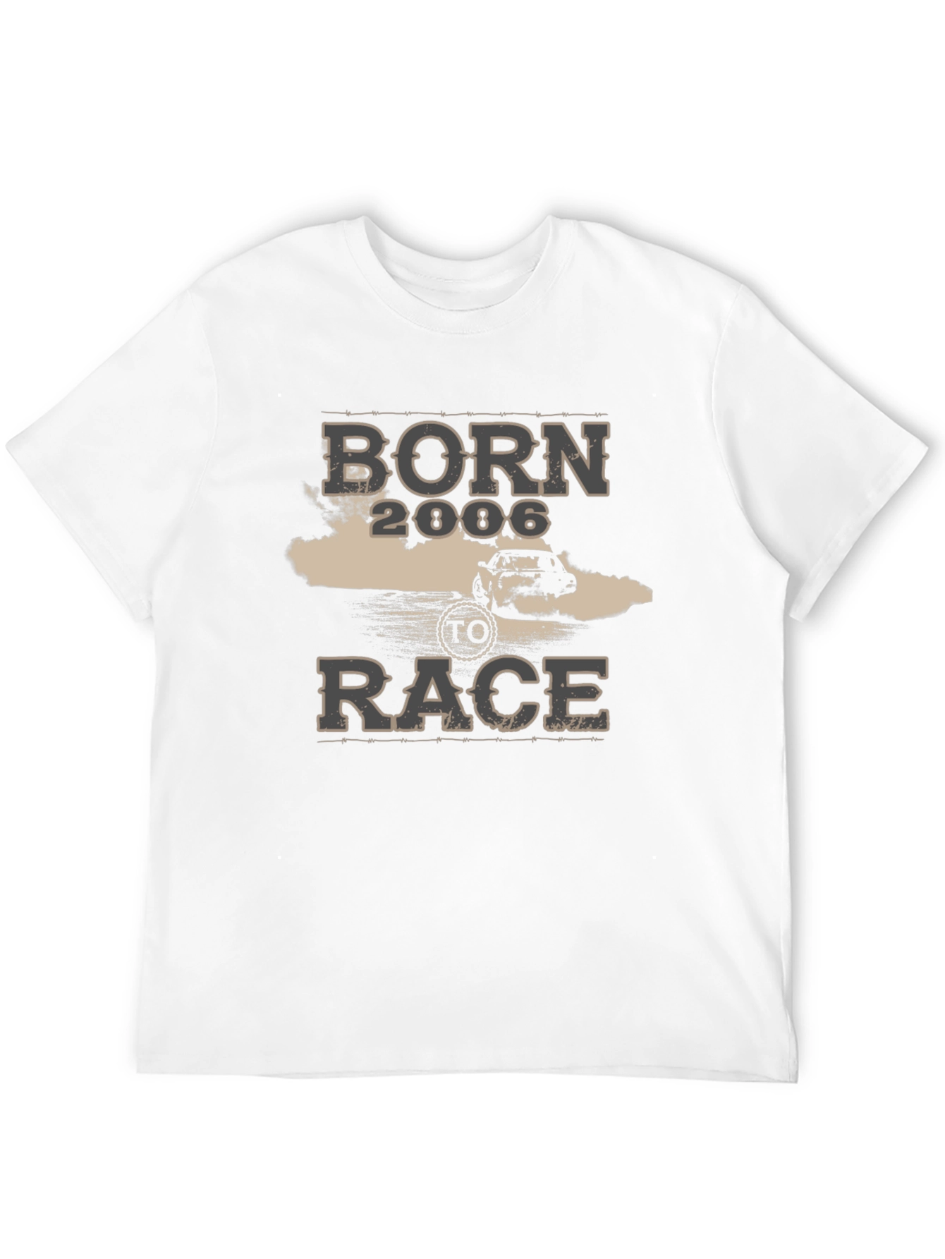 Born 2006 To Race Black Graphic Tee Shirt