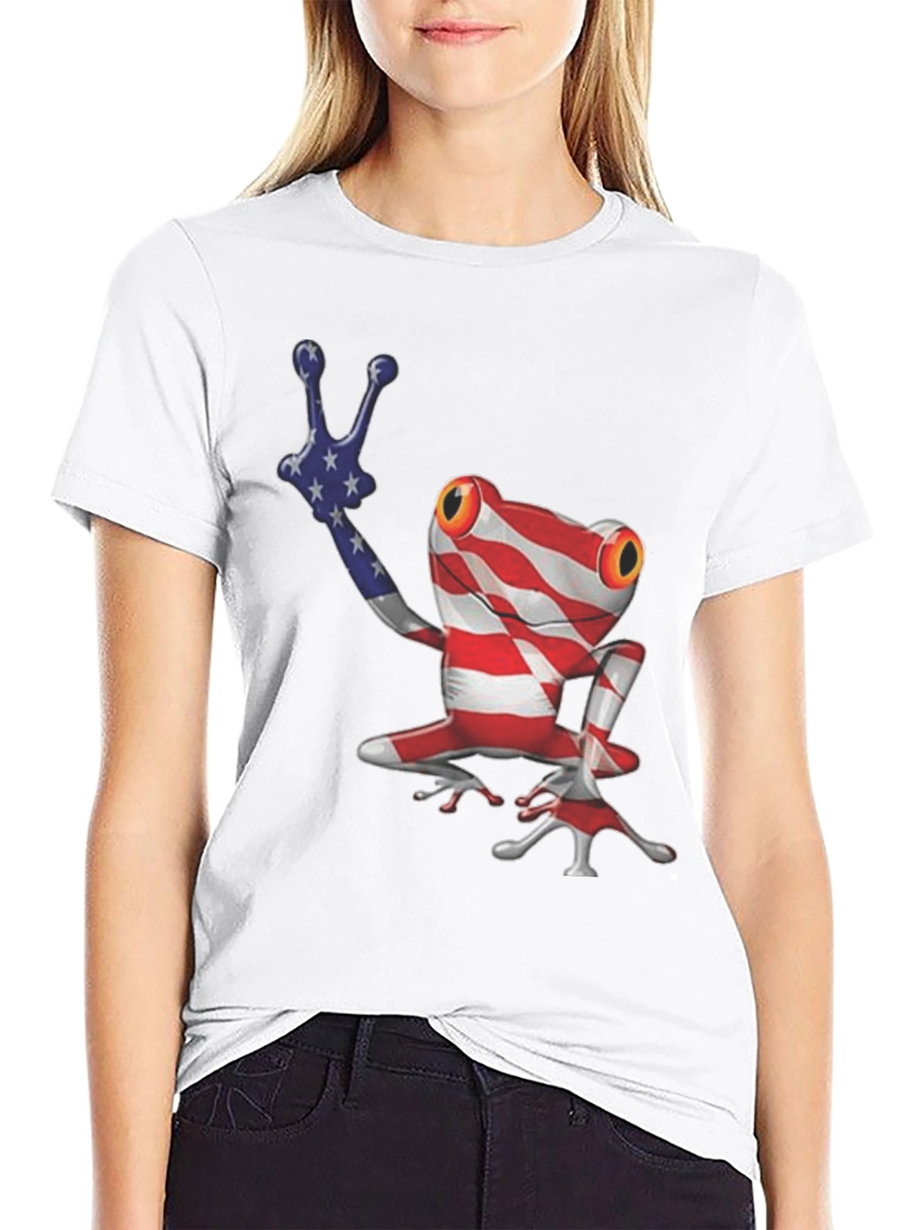 Patriotic Frog Graphic T-Shirt