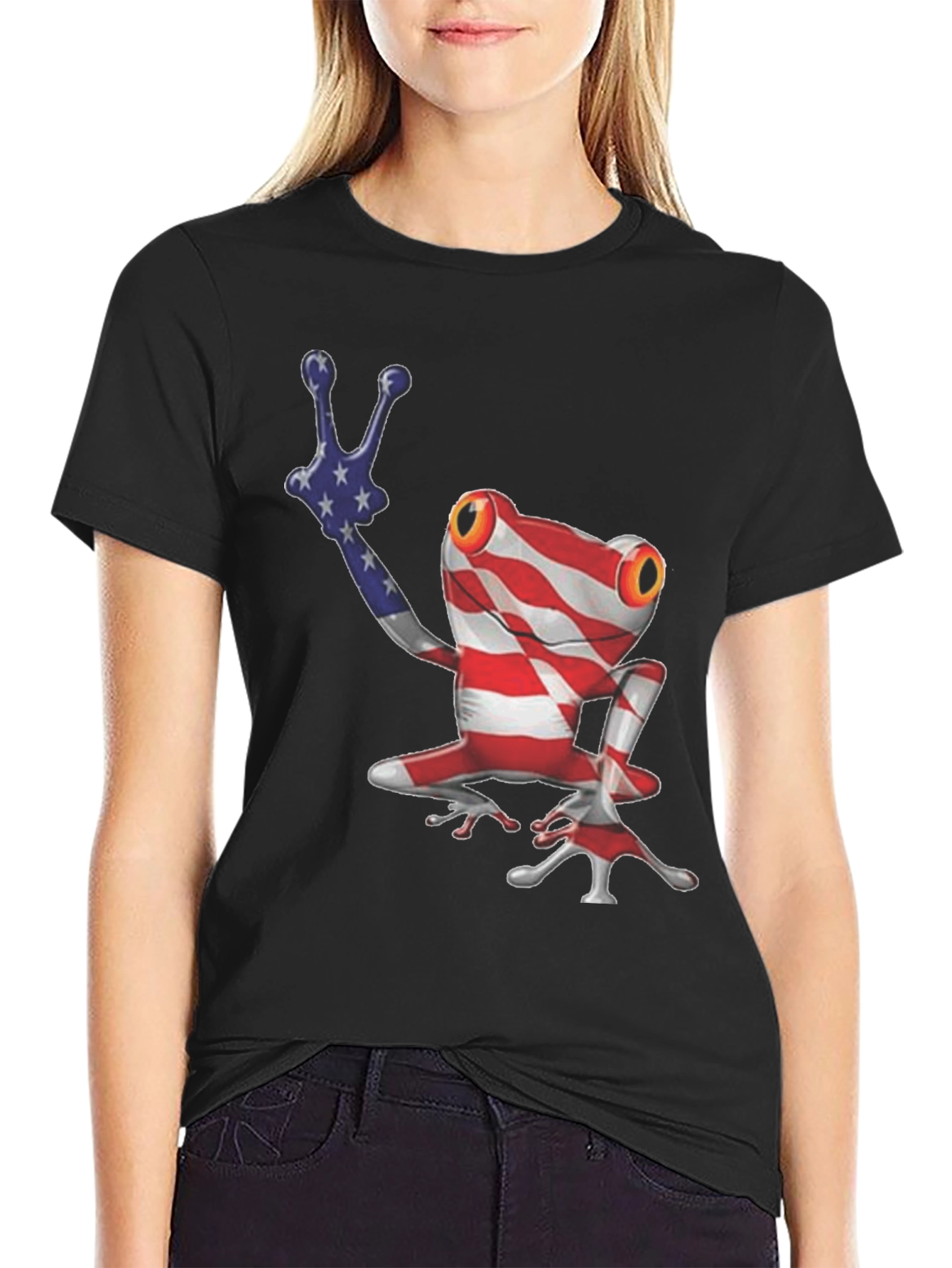 Patriotic Frog Graphic T-Shirt