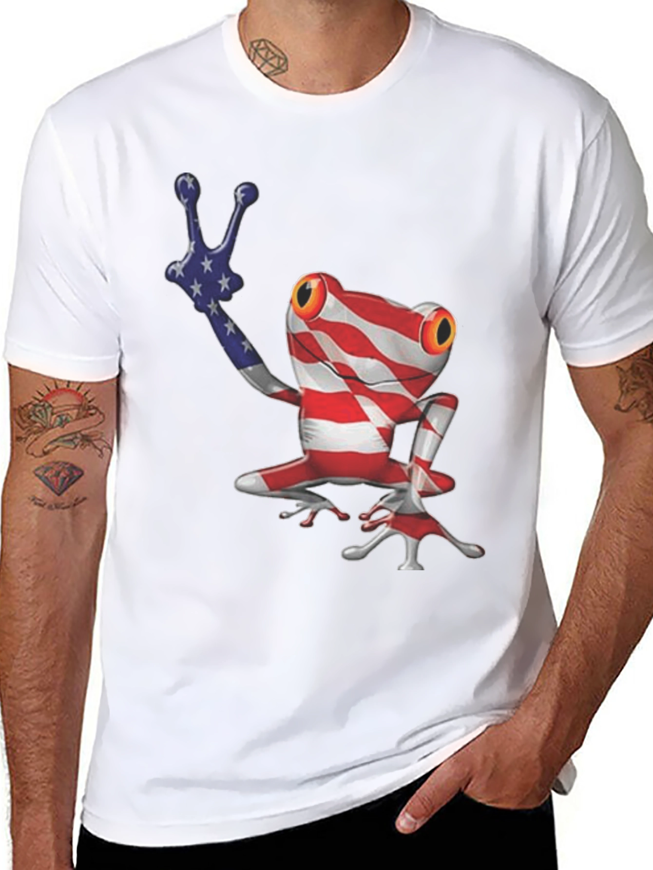 Patriotic Frog Graphic T-Shirt