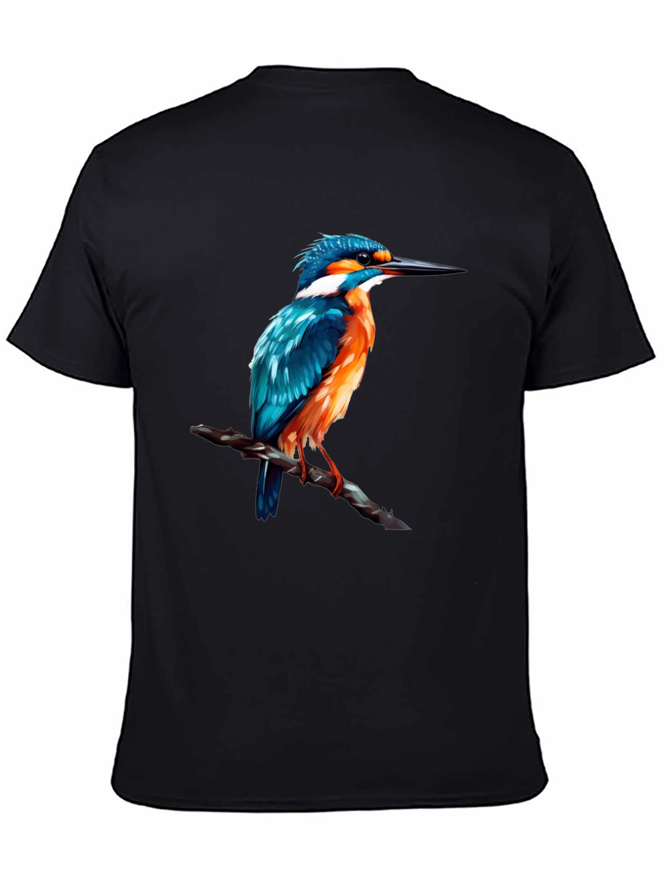 Kingfisher Bird Graphic Print T-Shirt