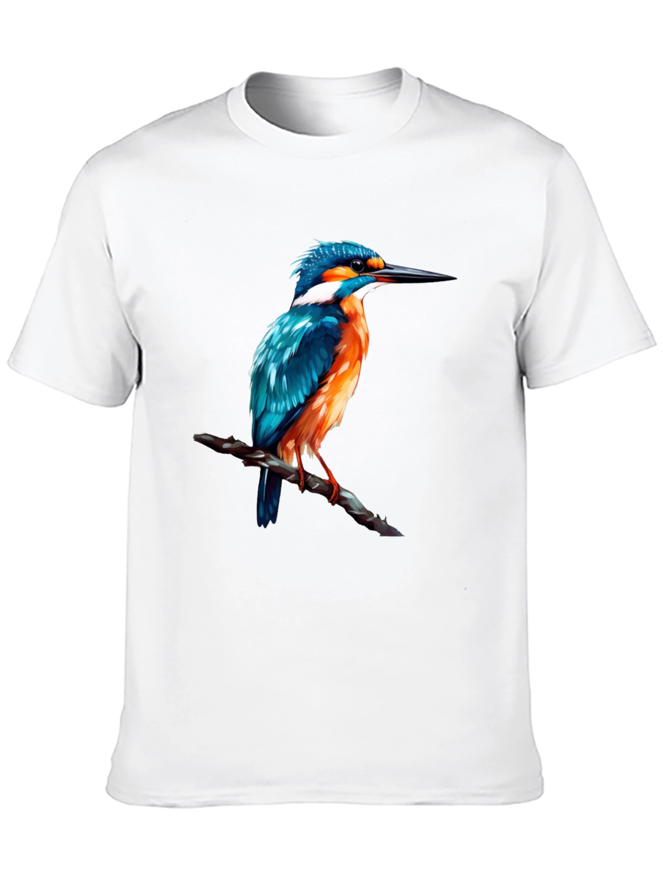 Kingfisher Bird Graphic Print T-Shirt
