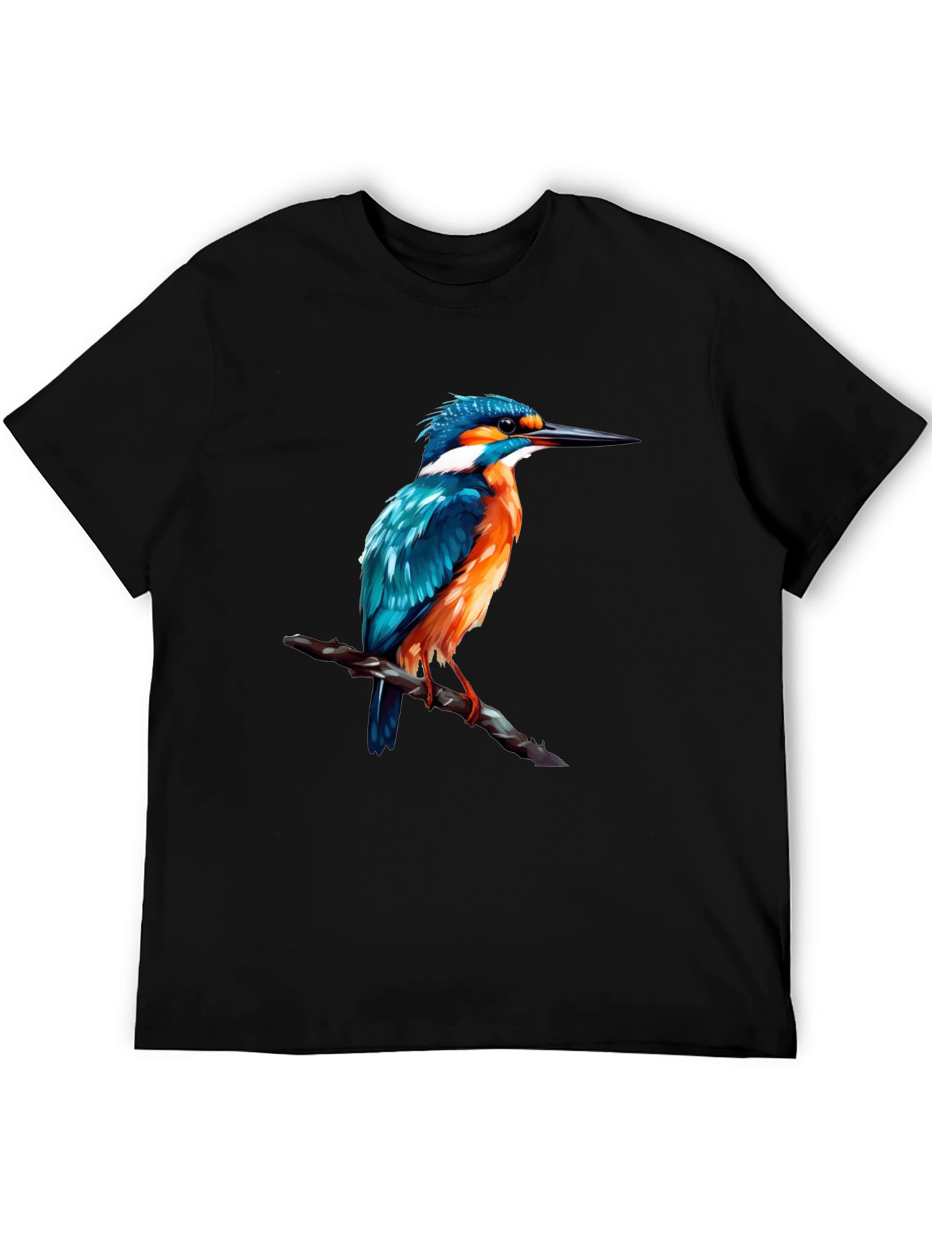 Kingfisher Bird Graphic Print T-Shirt
