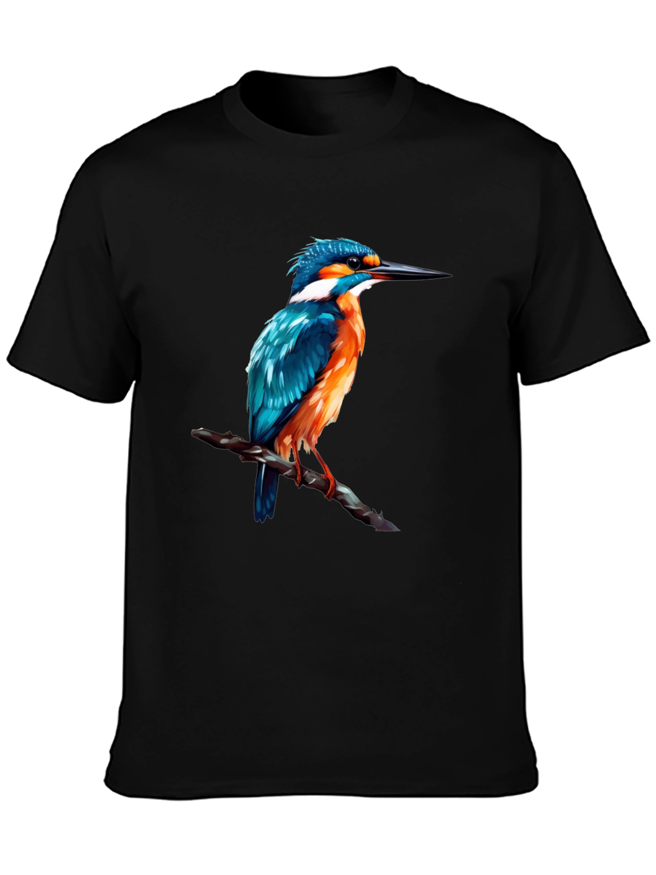 Kingfisher Bird Graphic Print T-Shirt